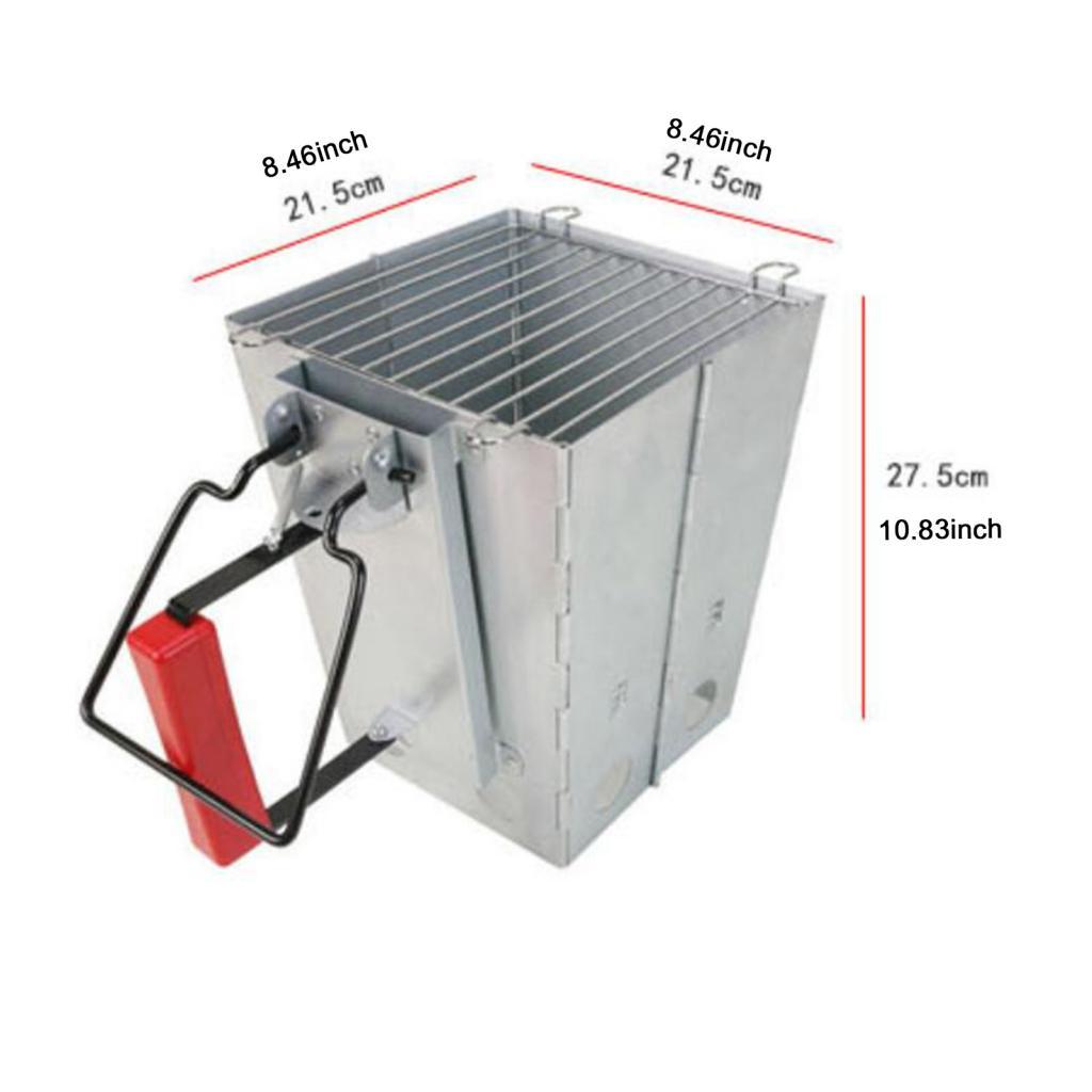 BBQ Charcoal Chimney Starter Camping Quick Grill Lighter Compact Foldable