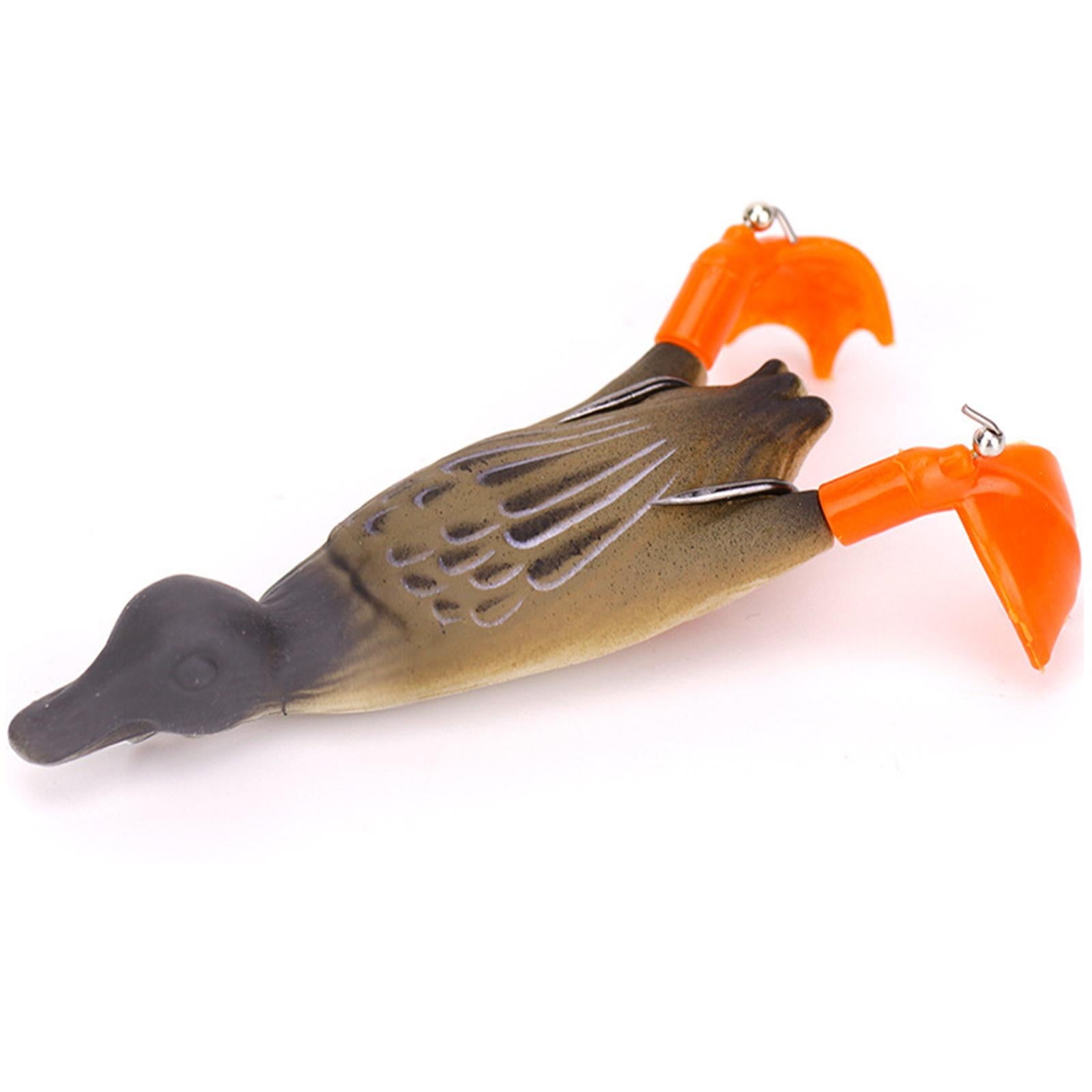 2xFishing Lures 9.5cm Duckling Bait Floating Predator Lure Brown
