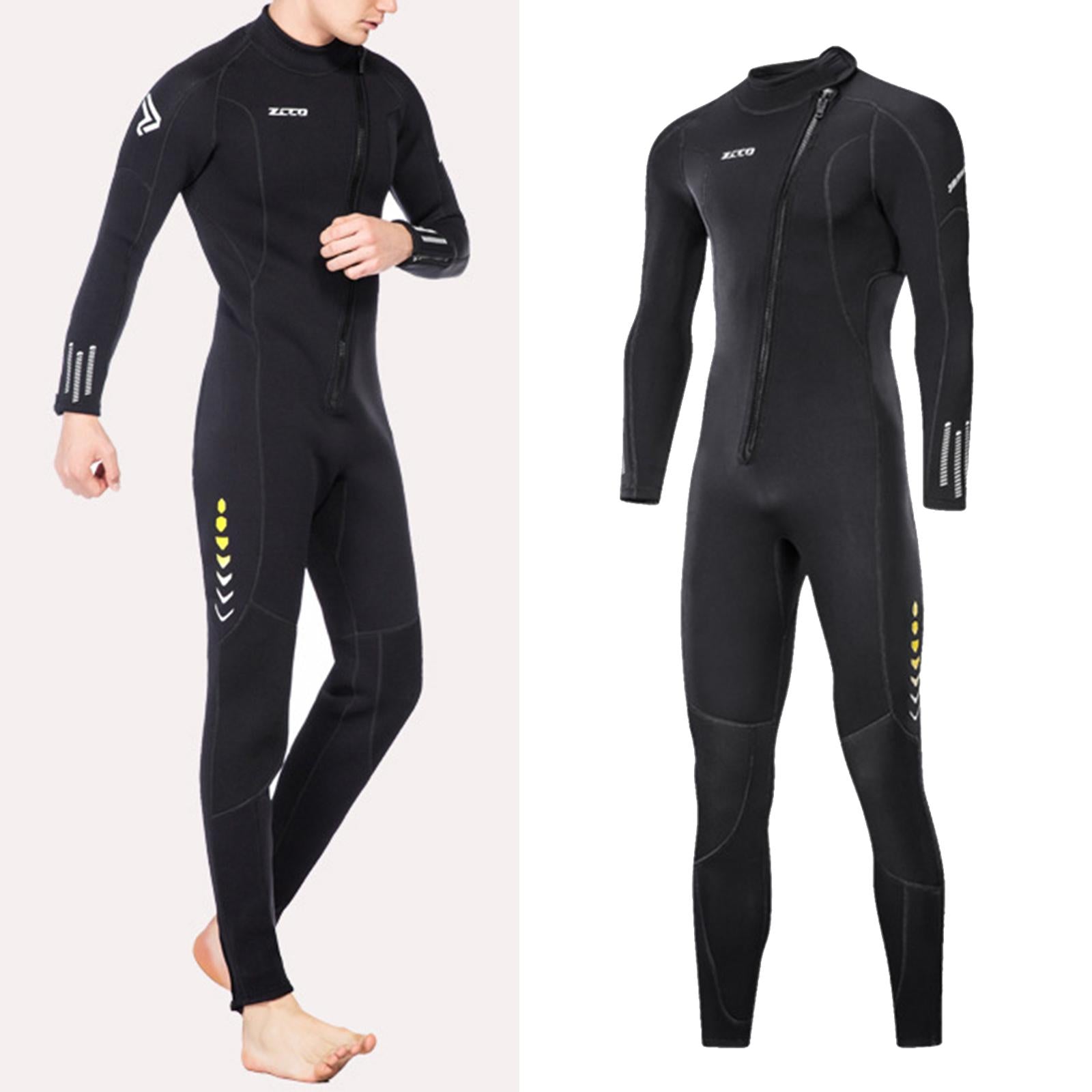 Diving Wetsuit Full Length Wet Suit Surf Diving Suit Front Zipper Swimsuit Men S