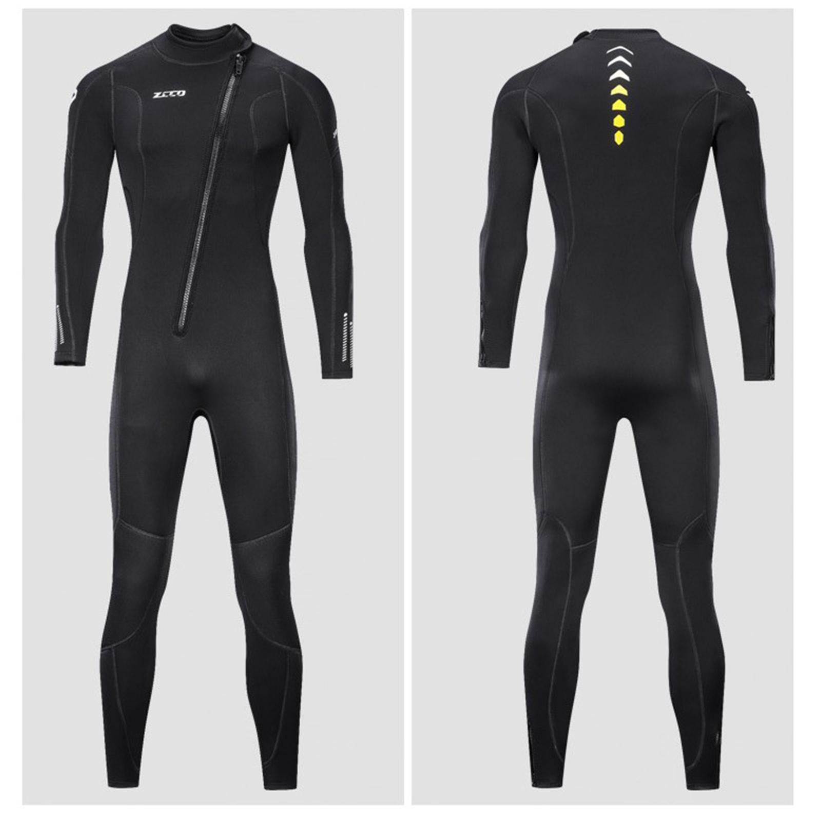 Diving Wetsuit Full Length Wet Suit Surf Diving Suit Front Zipper Swimsuit Men S