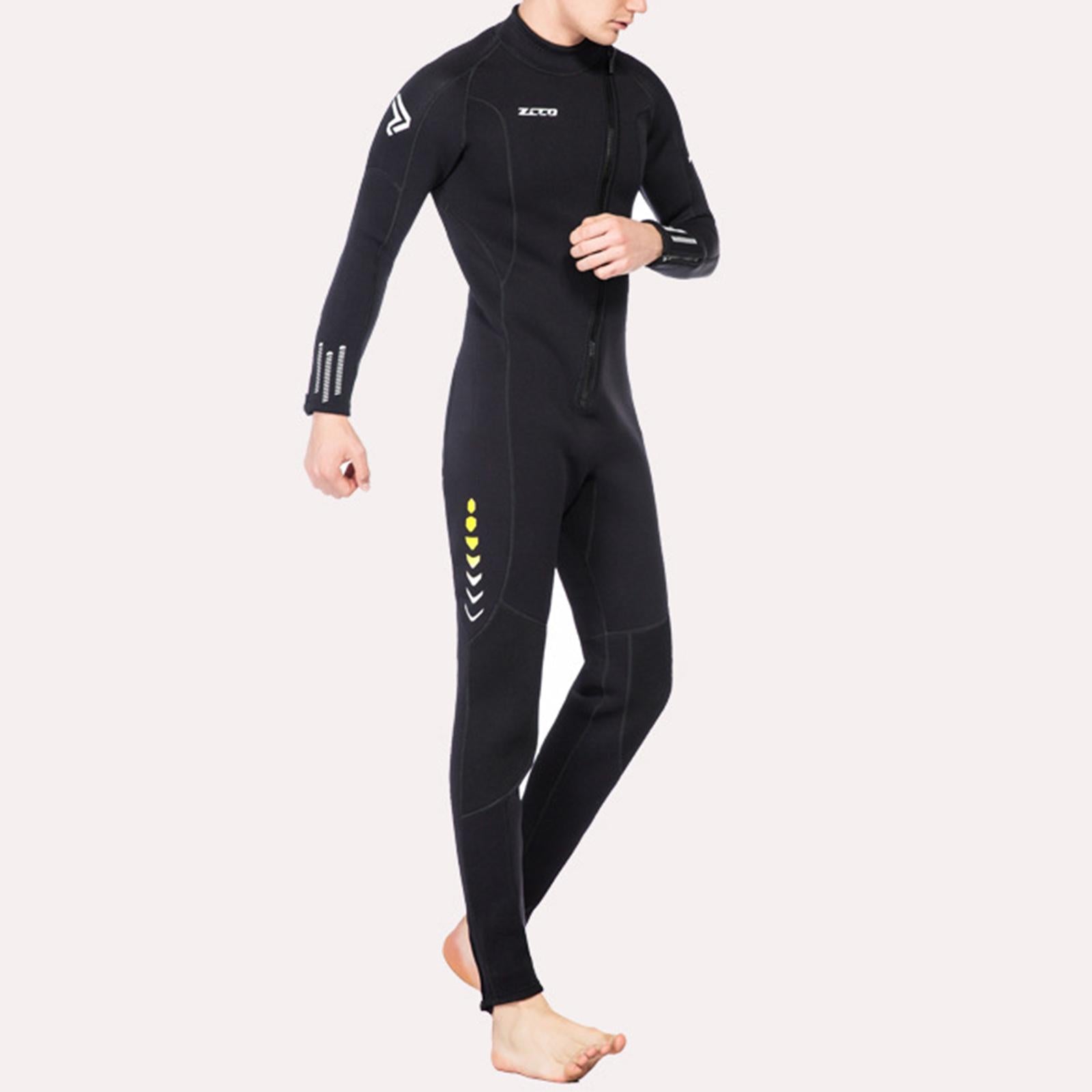 Diving Wetsuit Full Length Wet Suit Surf Diving Suit Front Zipper Swimsuit Men 3XL