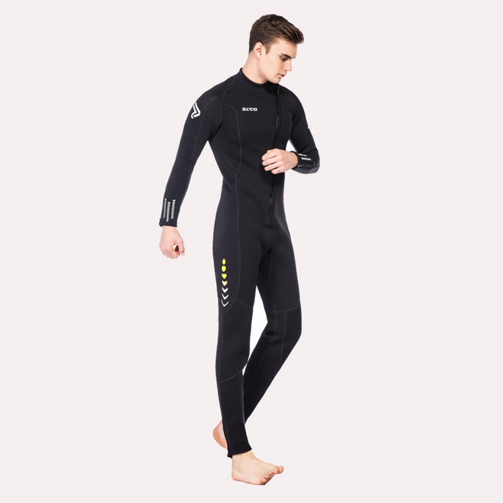 Diving Wetsuit Full Length Wet Suit Surf Diving Suit Front Zipper Swimsuit Men 3XL