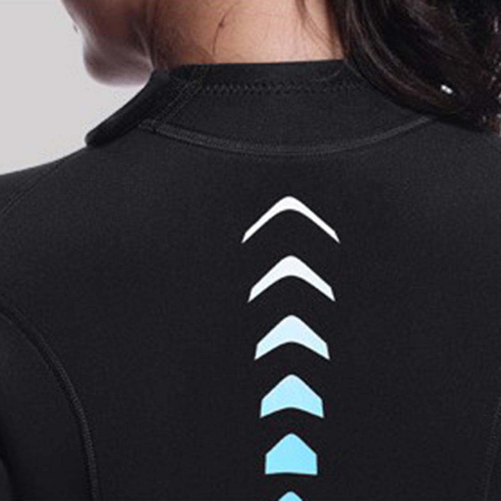 Diving Wetsuit Full Length Wet Suit Surf Diving Suit Front Zipper Swimsuit Women 2XL