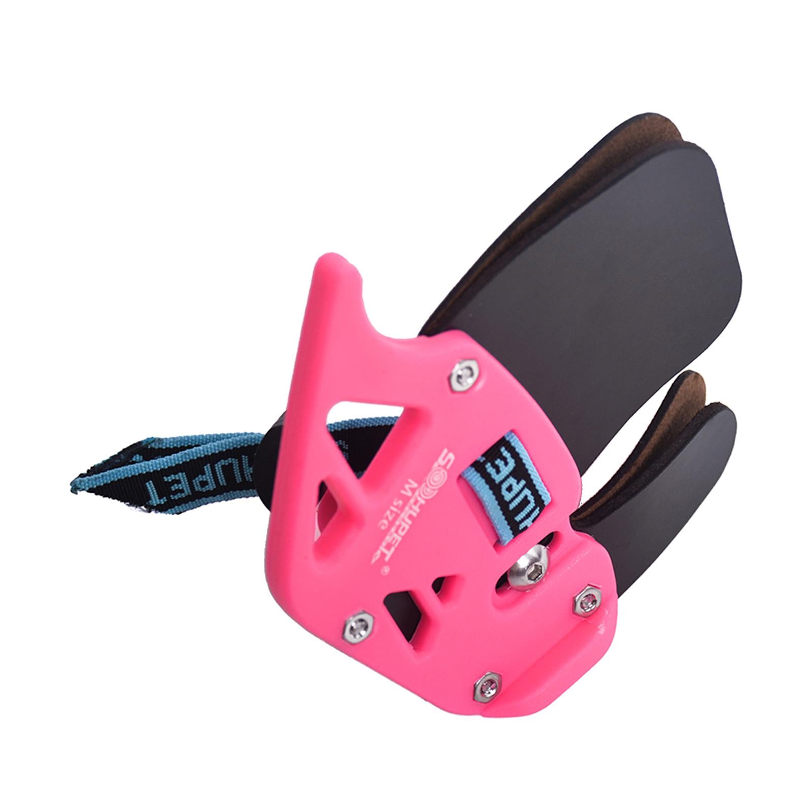 Bow Finger Tab Right Hand Finger Protector Guard Shooting Practice Pink M