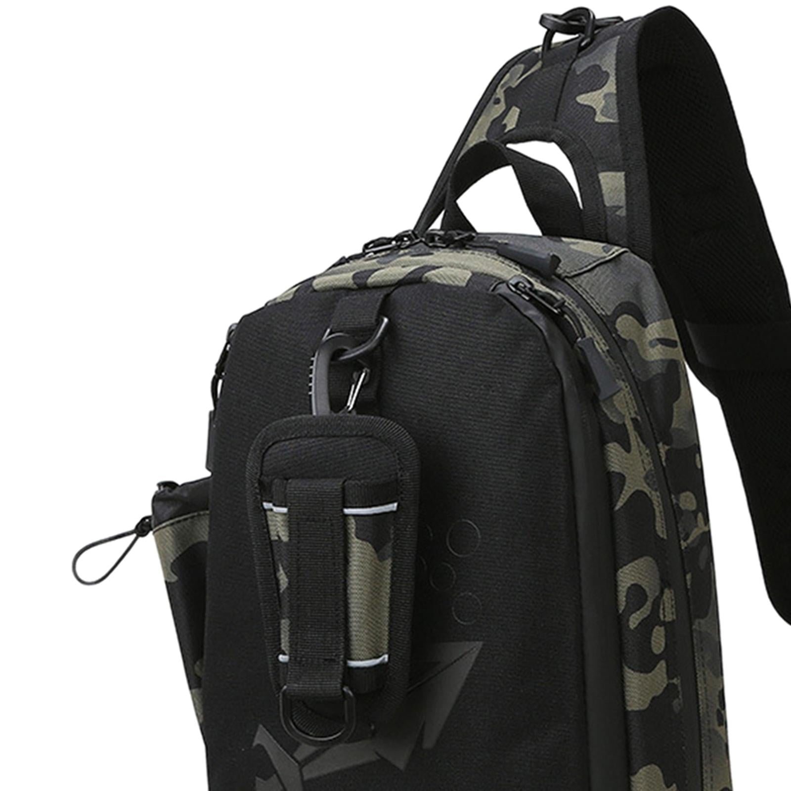 Chest Bag Fishing Sling Chest Pack Shoulder Bag Outdoor Hiking Camp Travel ArmyGreen