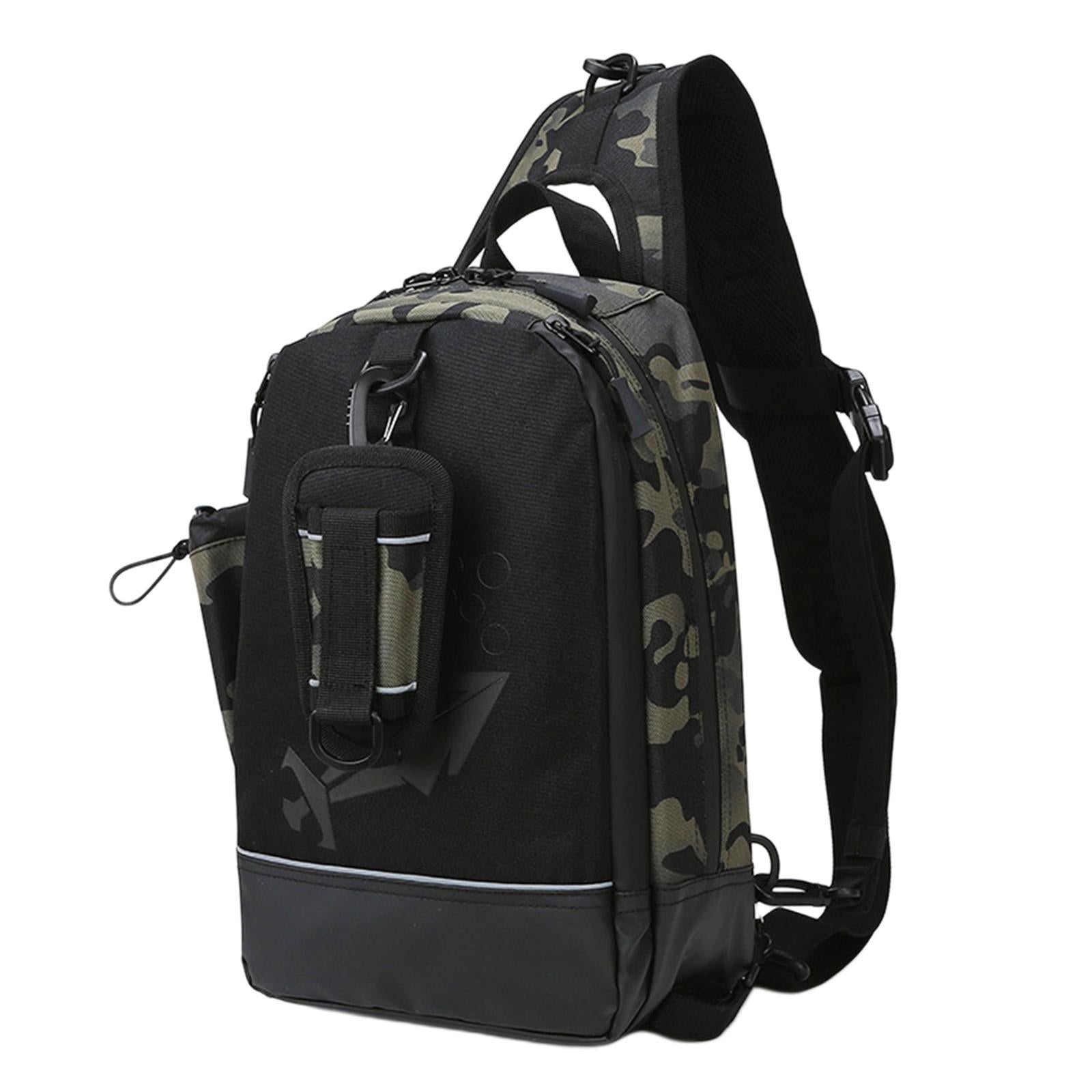 Chest Bag Fishing Sling Chest Pack Shoulder Bag Outdoor Hiking Camp Travel ArmyGreen