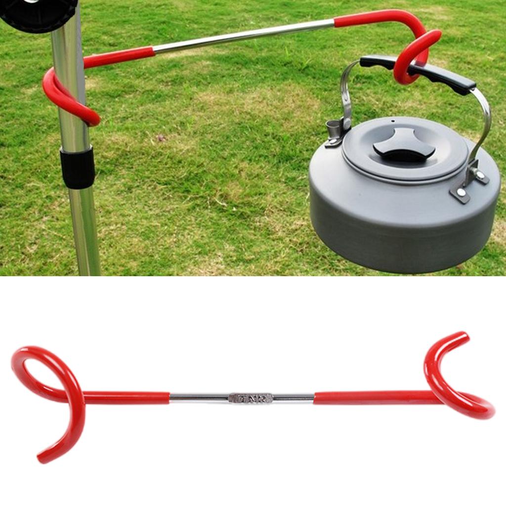 Camping Lantern Hanger Hook Tent Pole Tree Branch Bag Utensil Holder Red
