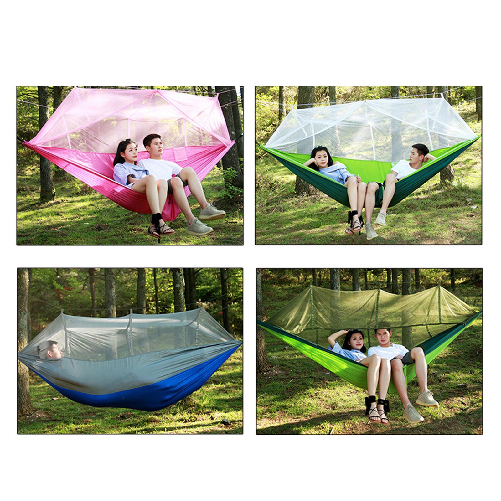 Camping Double Hammock Outdoor Hanging Swing Nylon Chair Bed Green