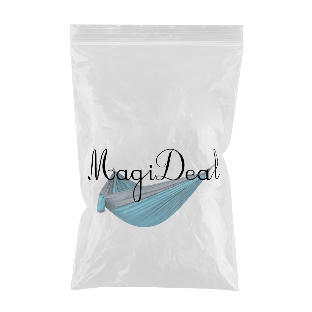Camping Double Hammock Outdoor Hanging Swing Nylon Chair Bed Light blue