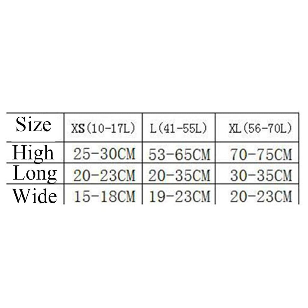 Backpack Rain Cover Dustproof Reflective Rucksack Cover for Camping Black L