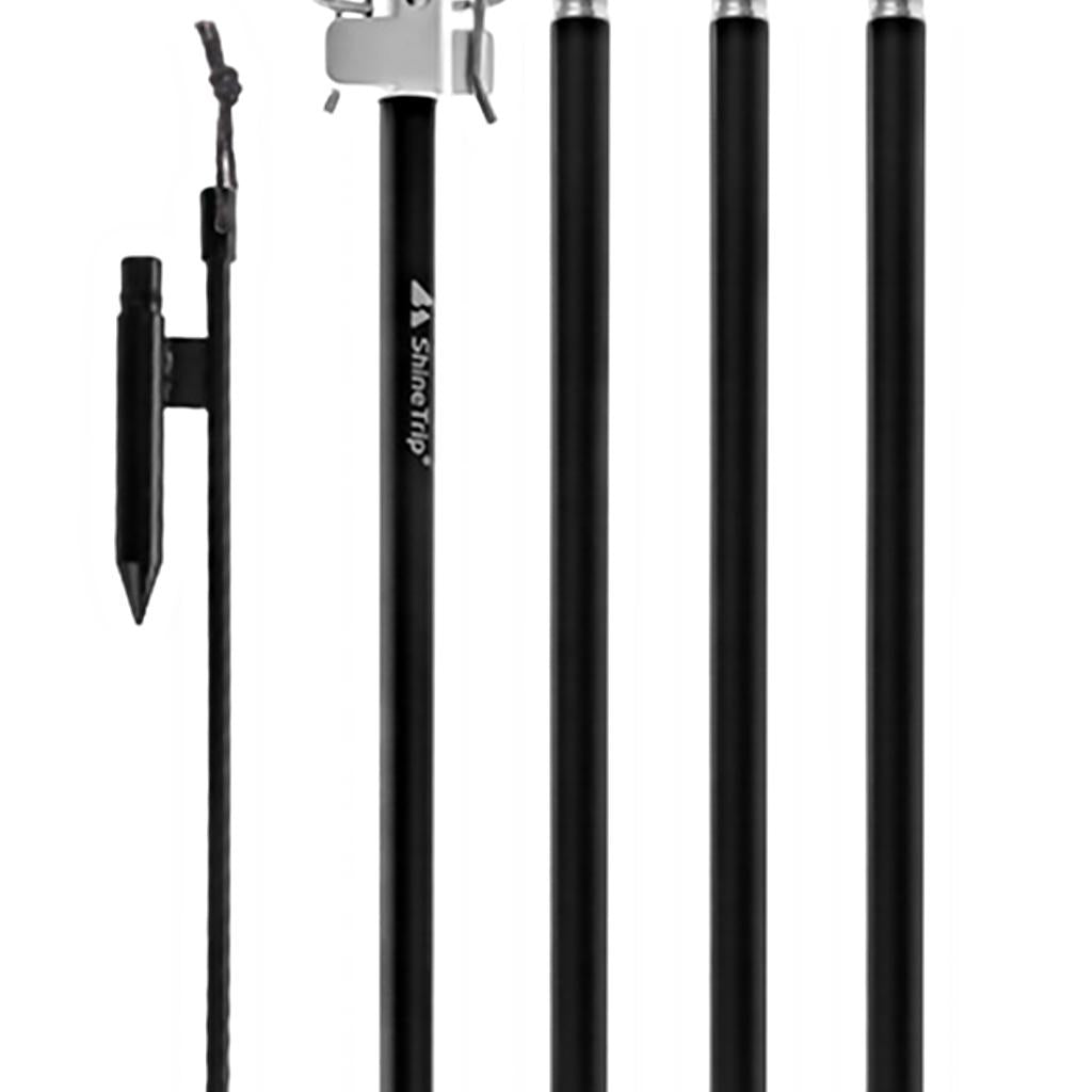 Camping Lantern Stand Detachable Telescopic Outdoor Lamp Holder Black