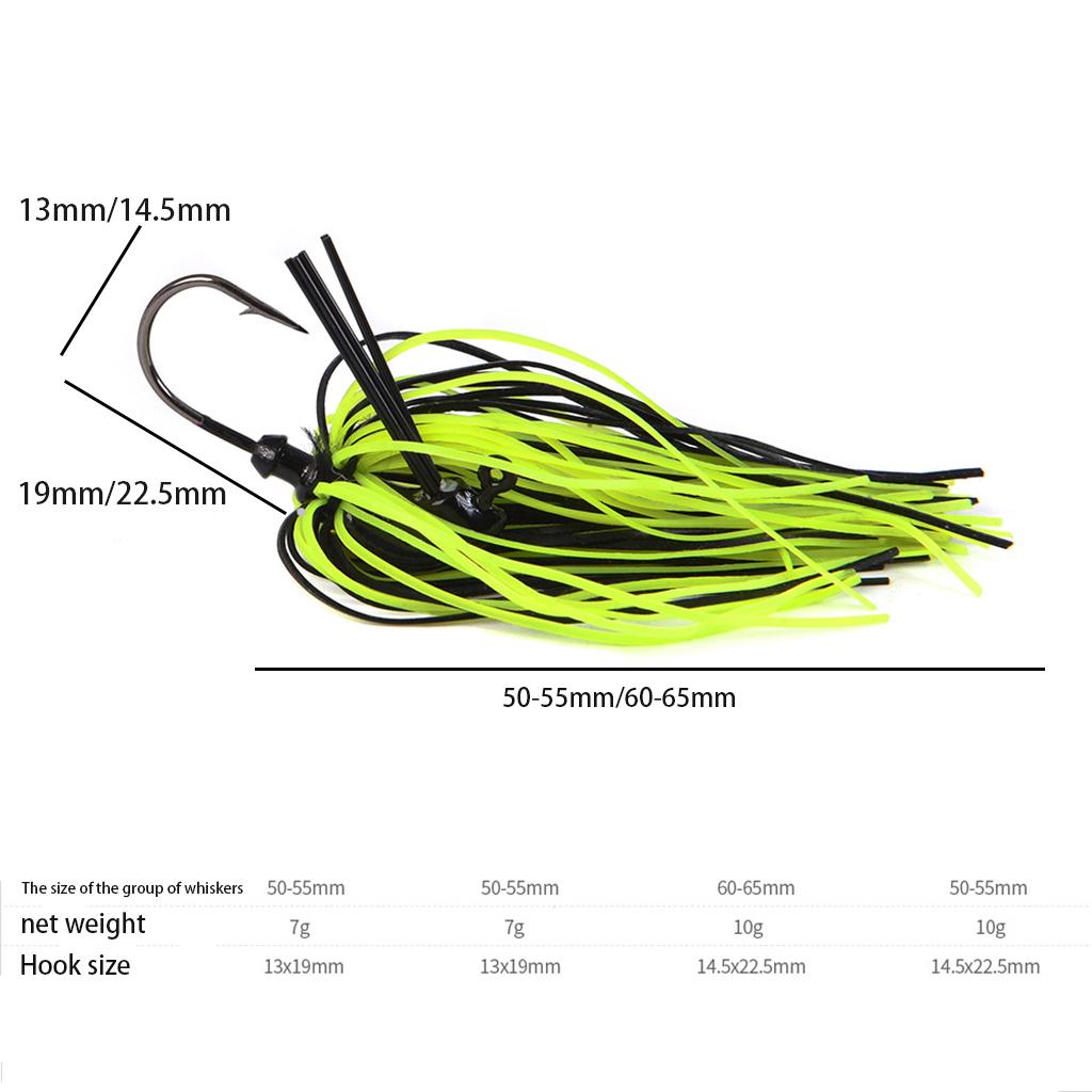 Bass Fishing Jigs Football Jig Metal Lead Fishing Lures Kit 7g Red