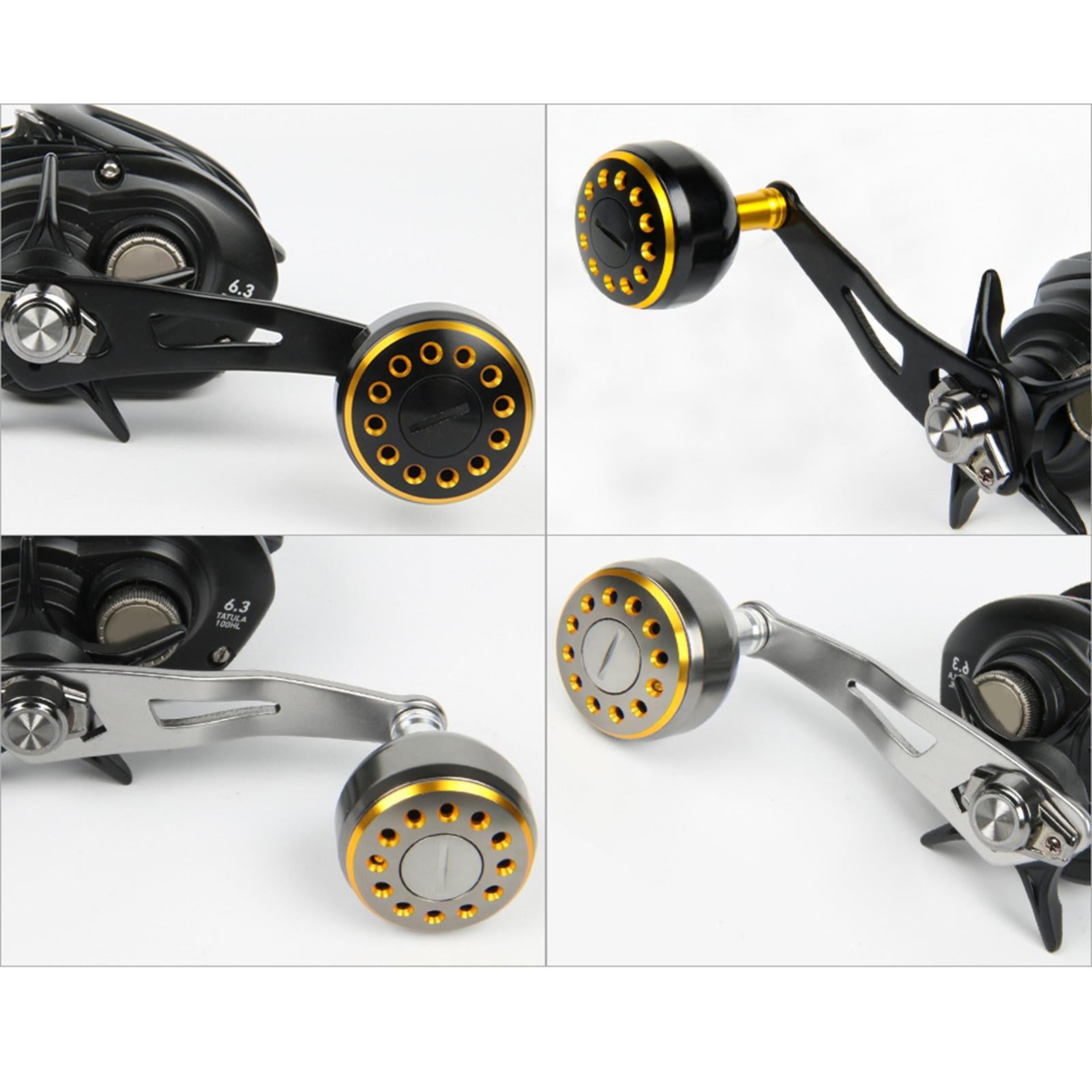 Aluminum Alloy Fishing Handle Strong Durable Single Rocker Baitcasting Reel 35mm Sliver