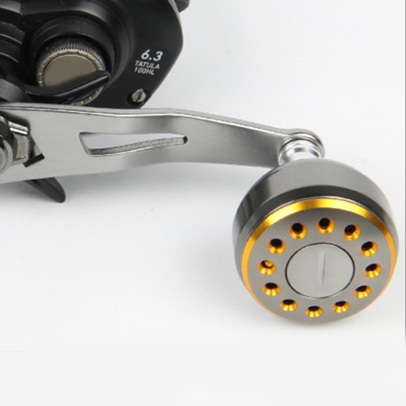 Aluminum Alloy Fishing Handle Strong Durable Single Rocker Baitcasting Reel 35mm Sliver