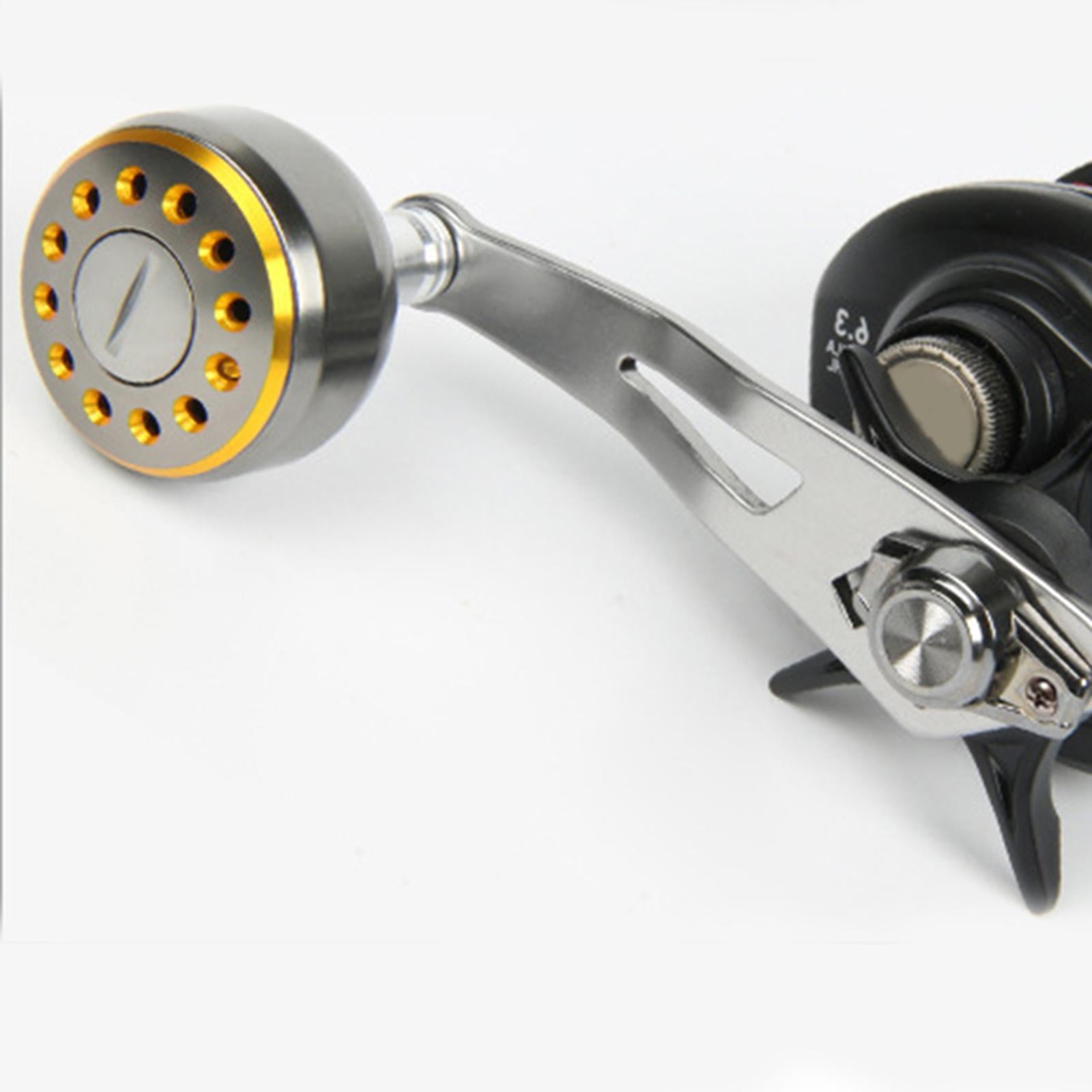 Aluminum Alloy Fishing Handle Strong Durable Single Rocker Baitcasting Reel 35mm Sliver