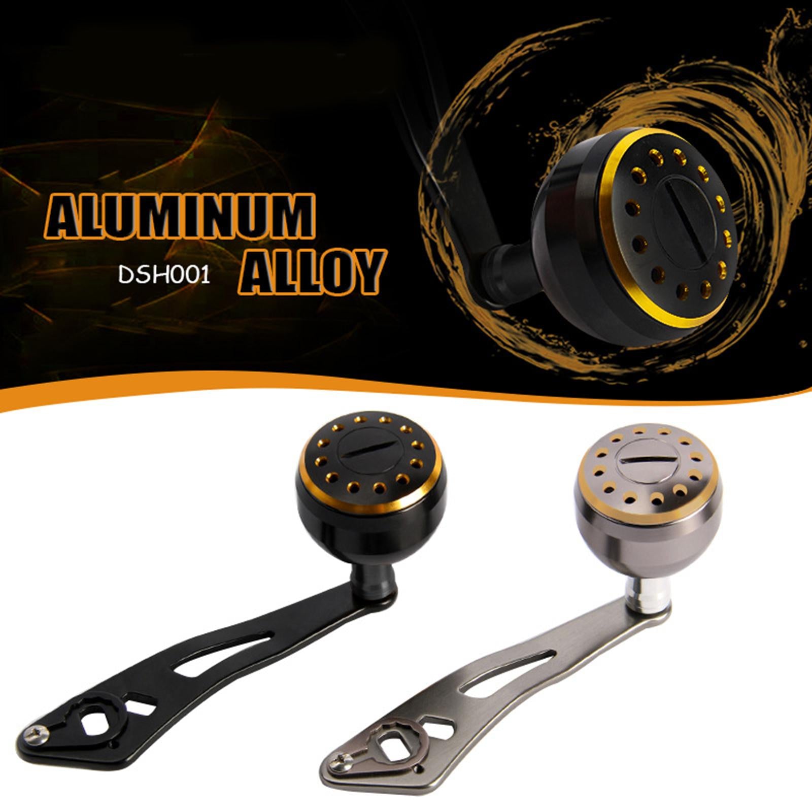 Aluminum Alloy Fishing Handle Strong Durable Single Rocker Baitcasting Reel 38mm Black
