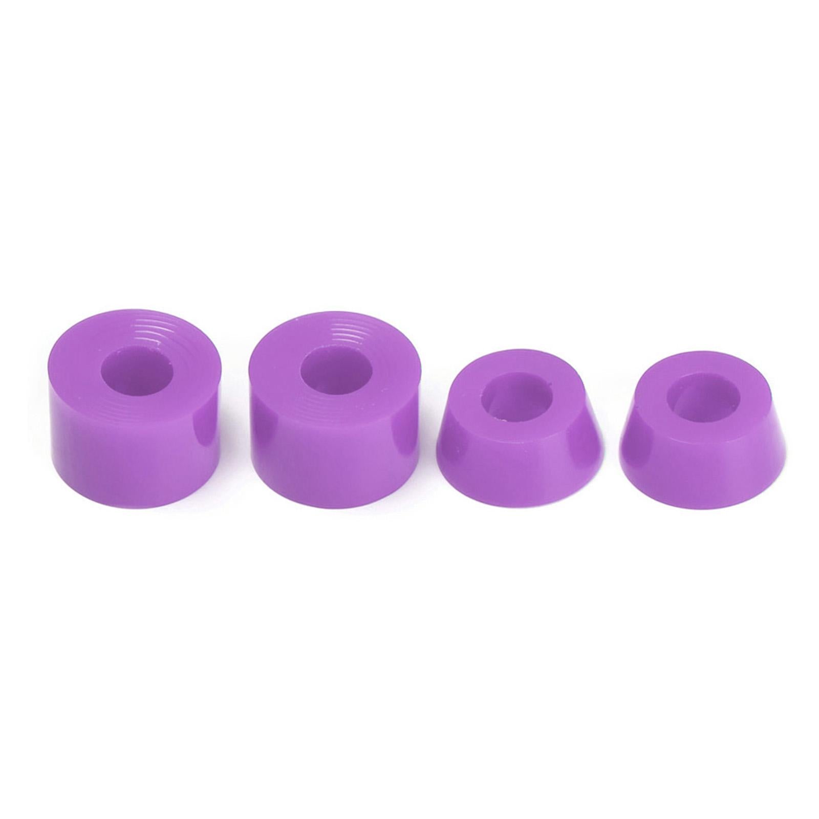 4xSkateboard Bushing Replacement Cups Washers Longboard Rebuild Kit Purple