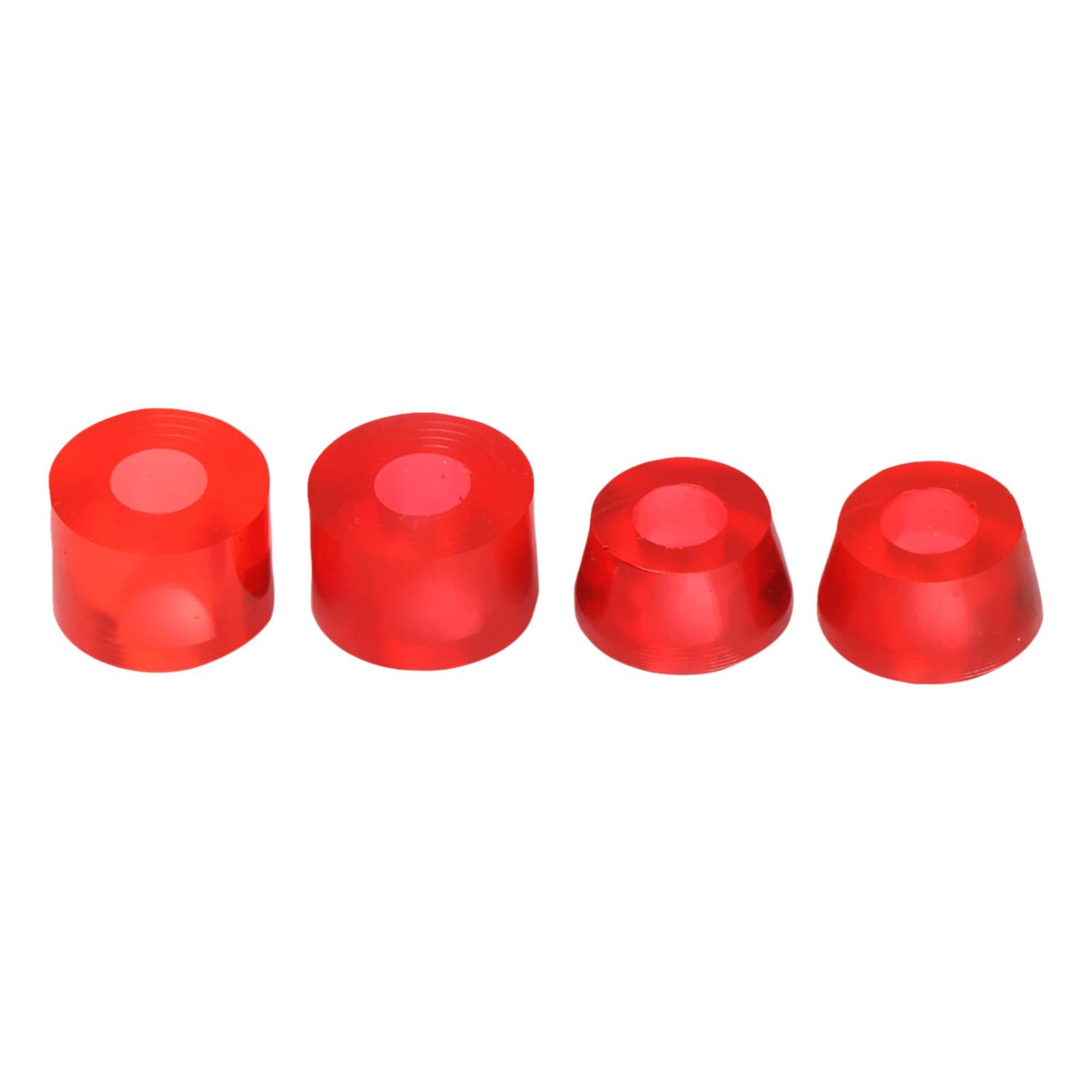 2xSkateboard Bushing Replacement Cups Washers Longboard Rebuild Kit Light Red