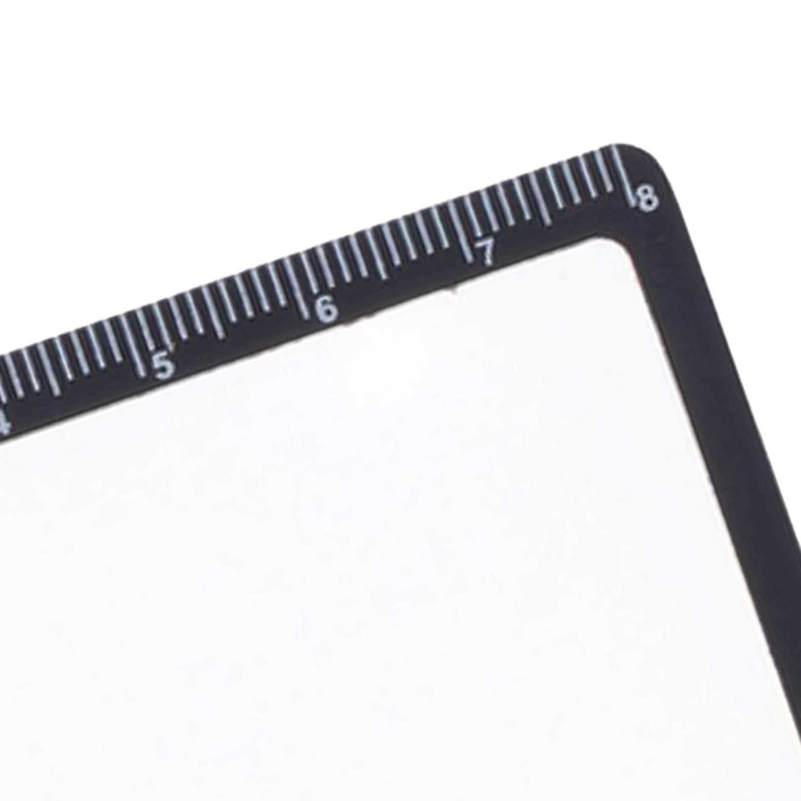 2x Pocket Len Magnifier Outdoor Fre HD Reading Glass Credit Card Size Black