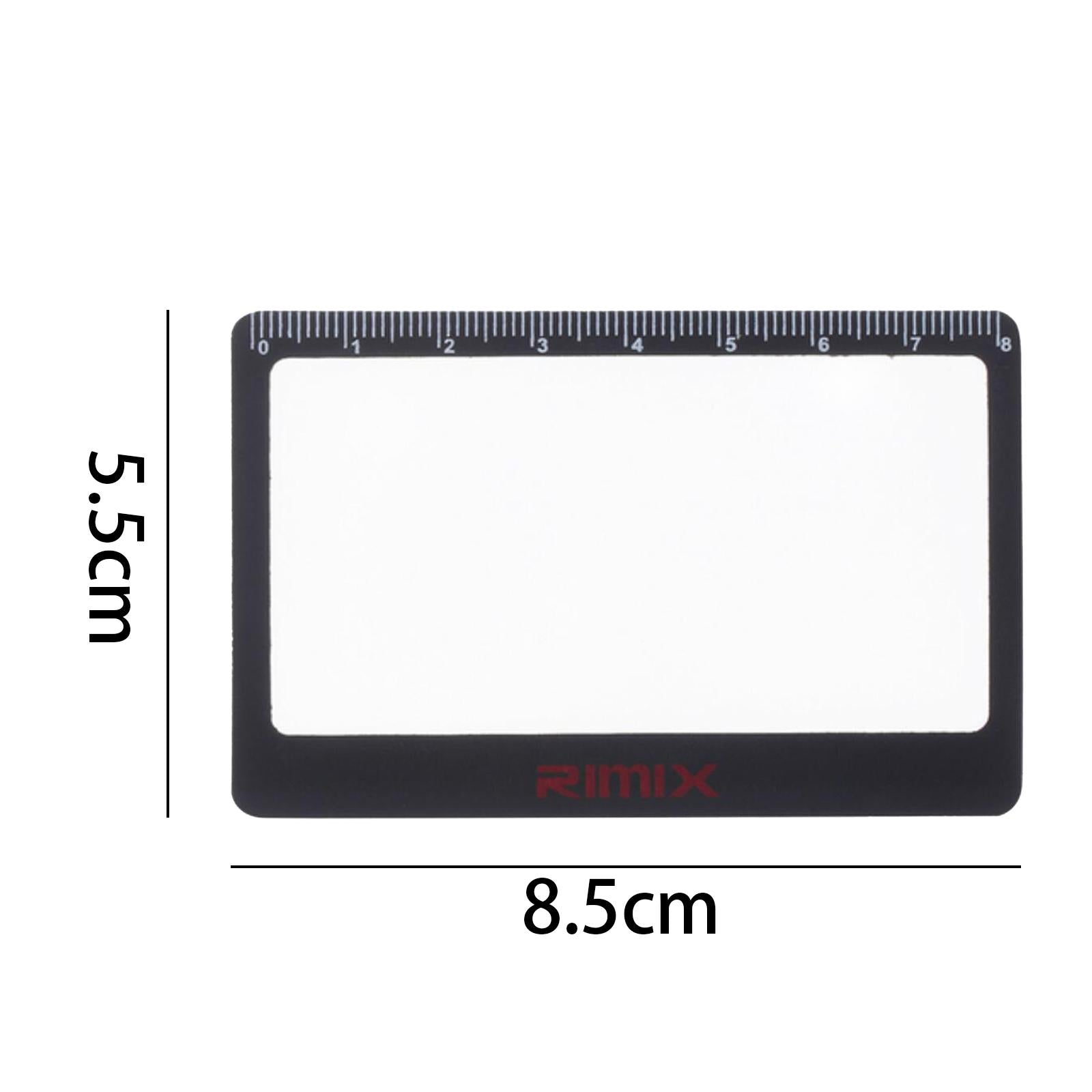 4x Pocket Len Magnifier Outdoor Fre HD Reading Glass Credit Card Size Black