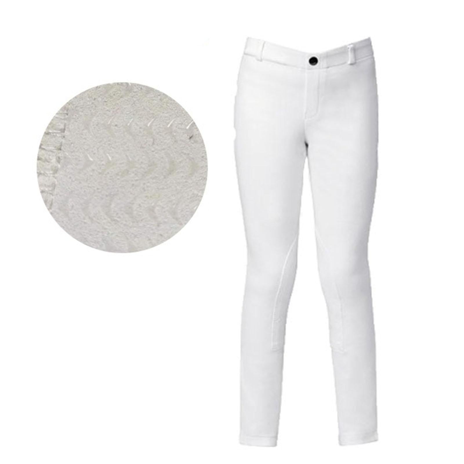 Breathable Horse Riding Breeches Equestrian Pants for Boys Girls Equipment White Waist 50cm