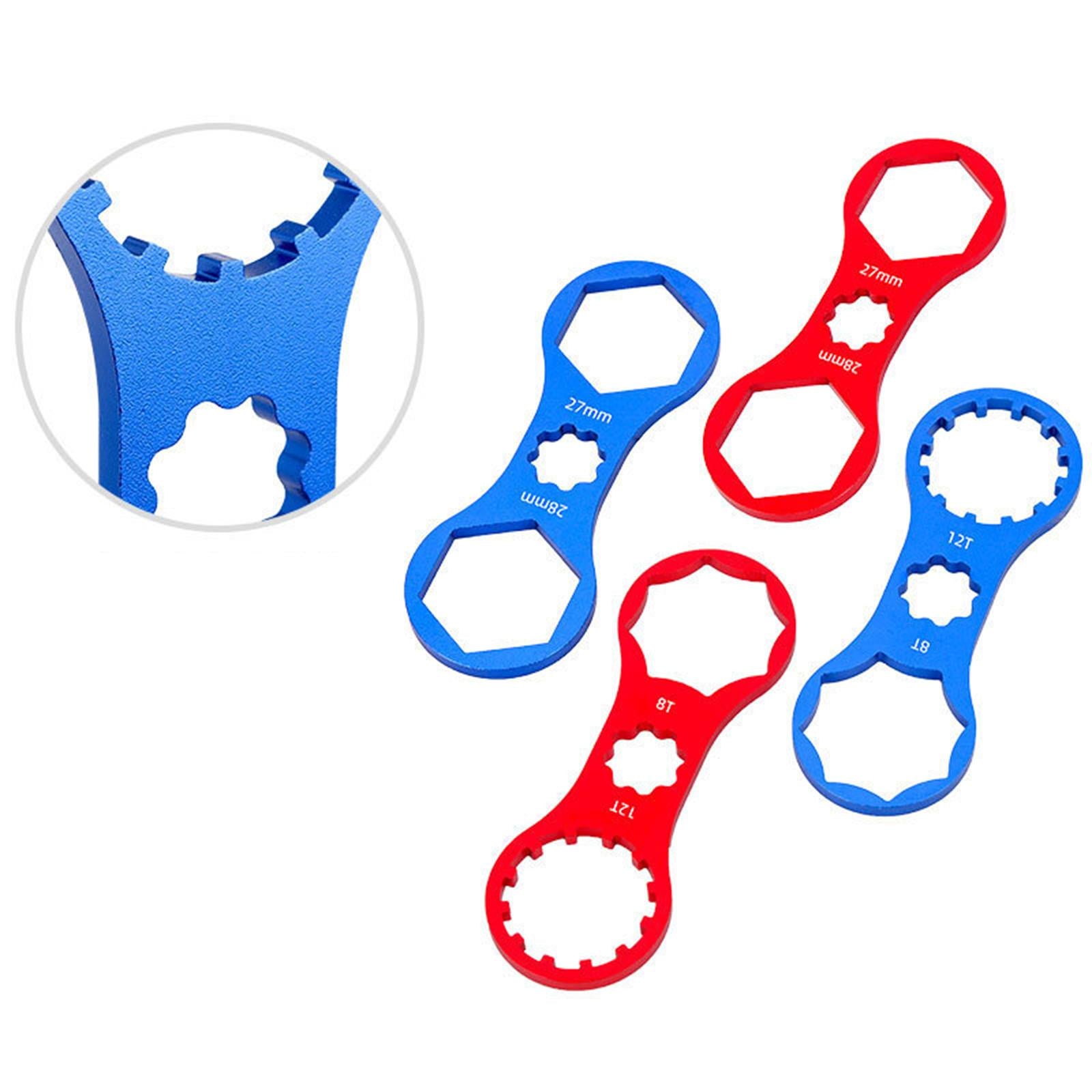 Bicycle Shoulder Cover Wrench Disassembly Spanner for Bike Blue 8T to 12T