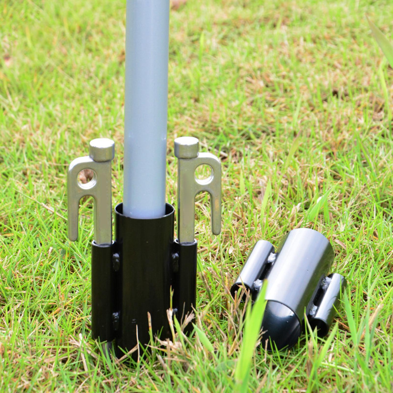 Awning Rod Holder Windproof Portable Metal for Hiking Outdoor Camping Picnic