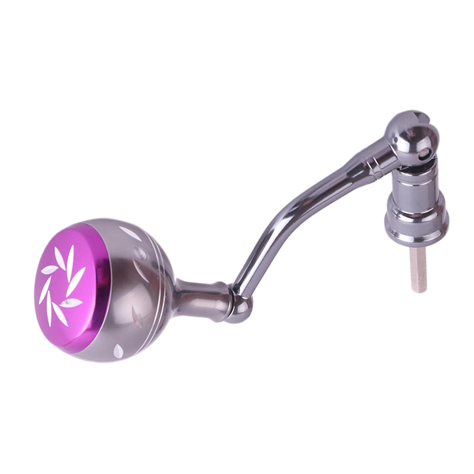 Aluminum Alloy Fishing Reel Handle DIY Repair Part Fishing Tackle Accessory Silver Purple S