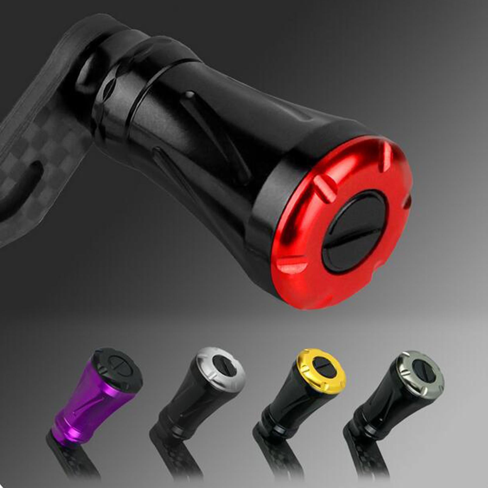 Carbon Fiber Fishing Reel Handle Crank Knob Grip Replacement Parts red