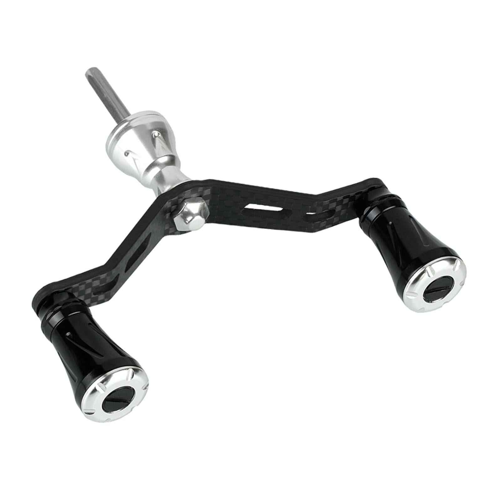 Carbon Fiber Fishing Reel Handle Crank Knob Grip Replacement Parts silver