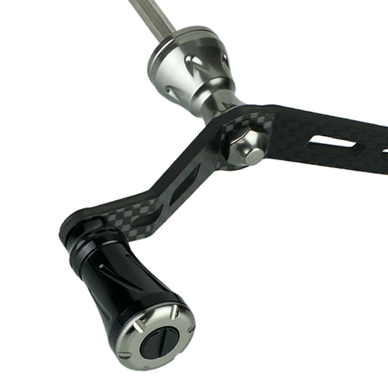 Carbon Fiber Fishing Reel Handle Crank Knob Grip Replacement Parts guncolor