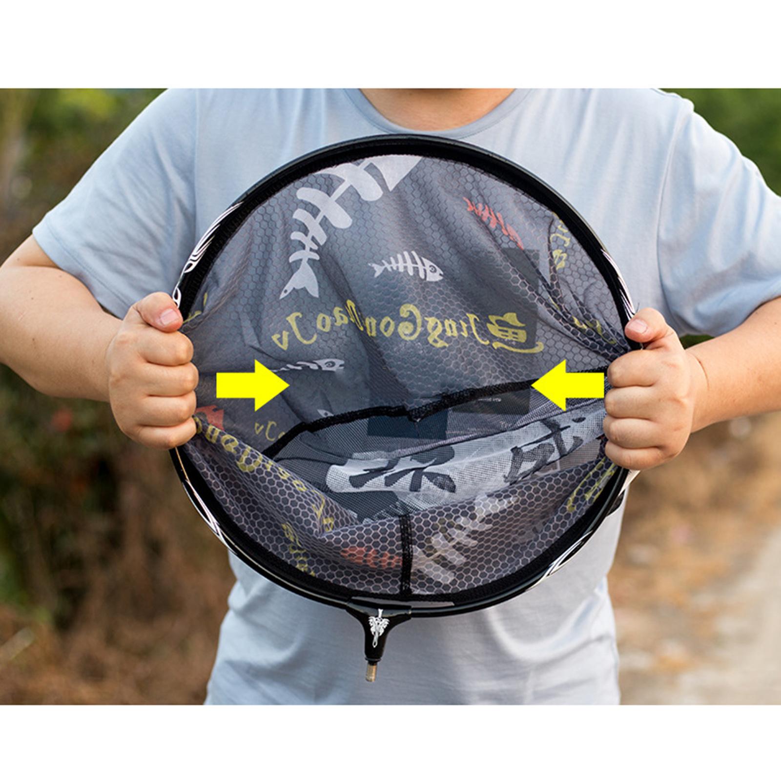 Collapsible Agility Landing Net Shake Dry Coarse Match Fishing Net Carp Fish Blue Dia 35CM