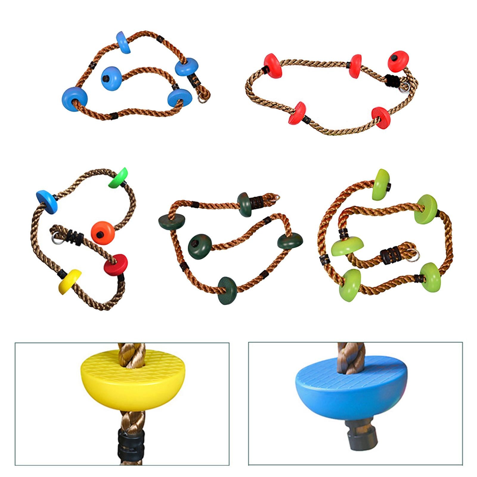 Climbing Rope Equipment Set Games Disc Sports Props for Outdoor Tree Kids Full Color