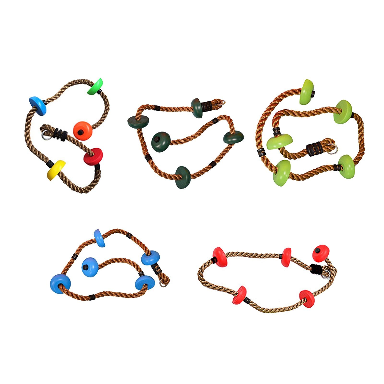 Climbing Rope Equipment Set Games Disc Sports Props for Outdoor Tree Kids Full Color
