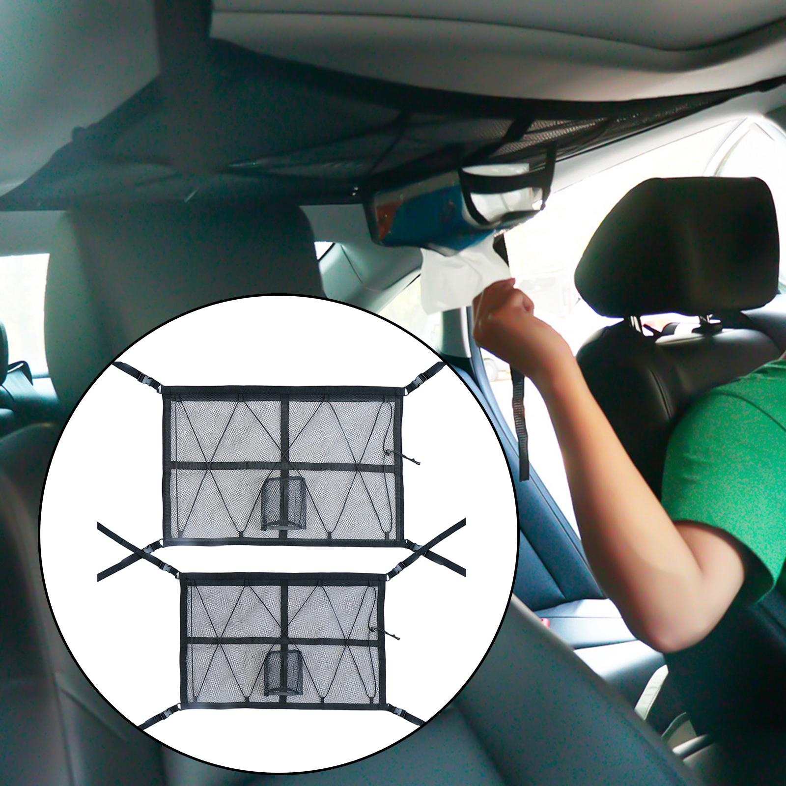 Car Trunk Organizer Interior for SUV Adjustable Net Breathable 90x65cm