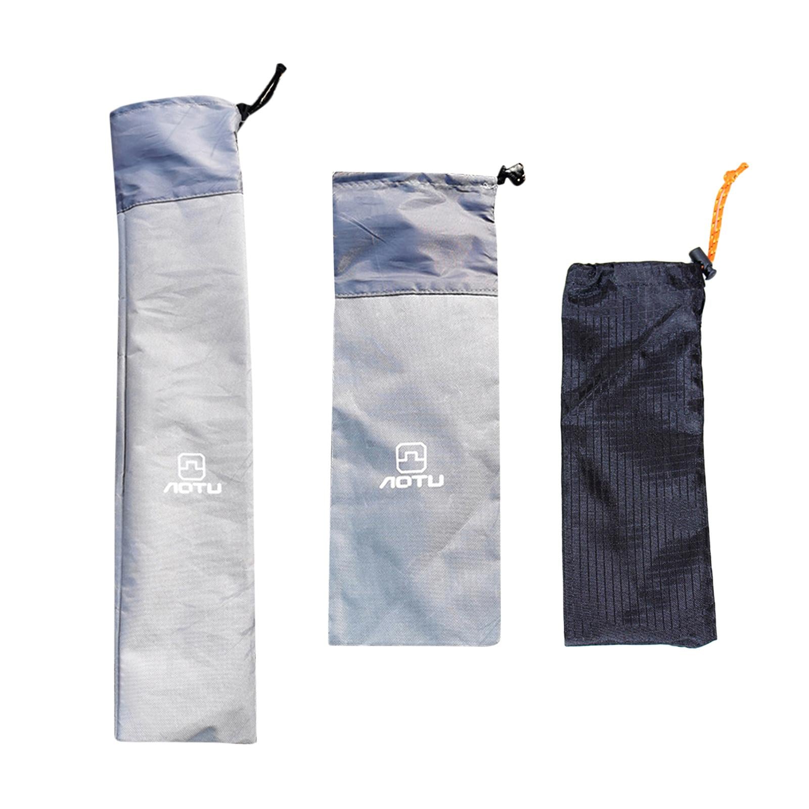2xOutdoor Tent Pegs Storage Bag Holder Drawstring Carrying Pouch 28x13.5cm