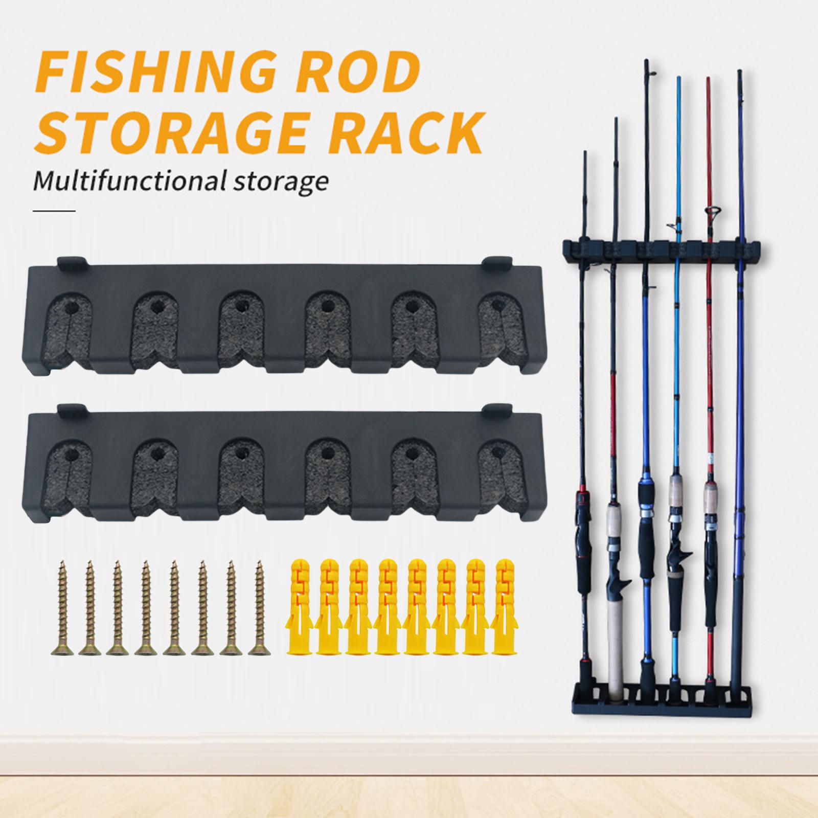 Boat Fishing Rod Rack Fishing Holder Wall Mount Storage Pole Stand Rack Horizontal Sponge