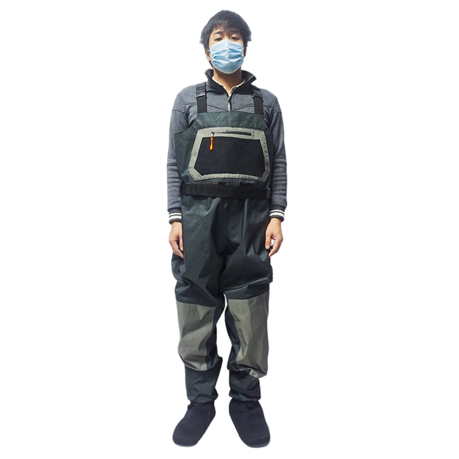 Breathable Nylon Chest Waders 3-Layer Waterproof for Hunting Women Men M