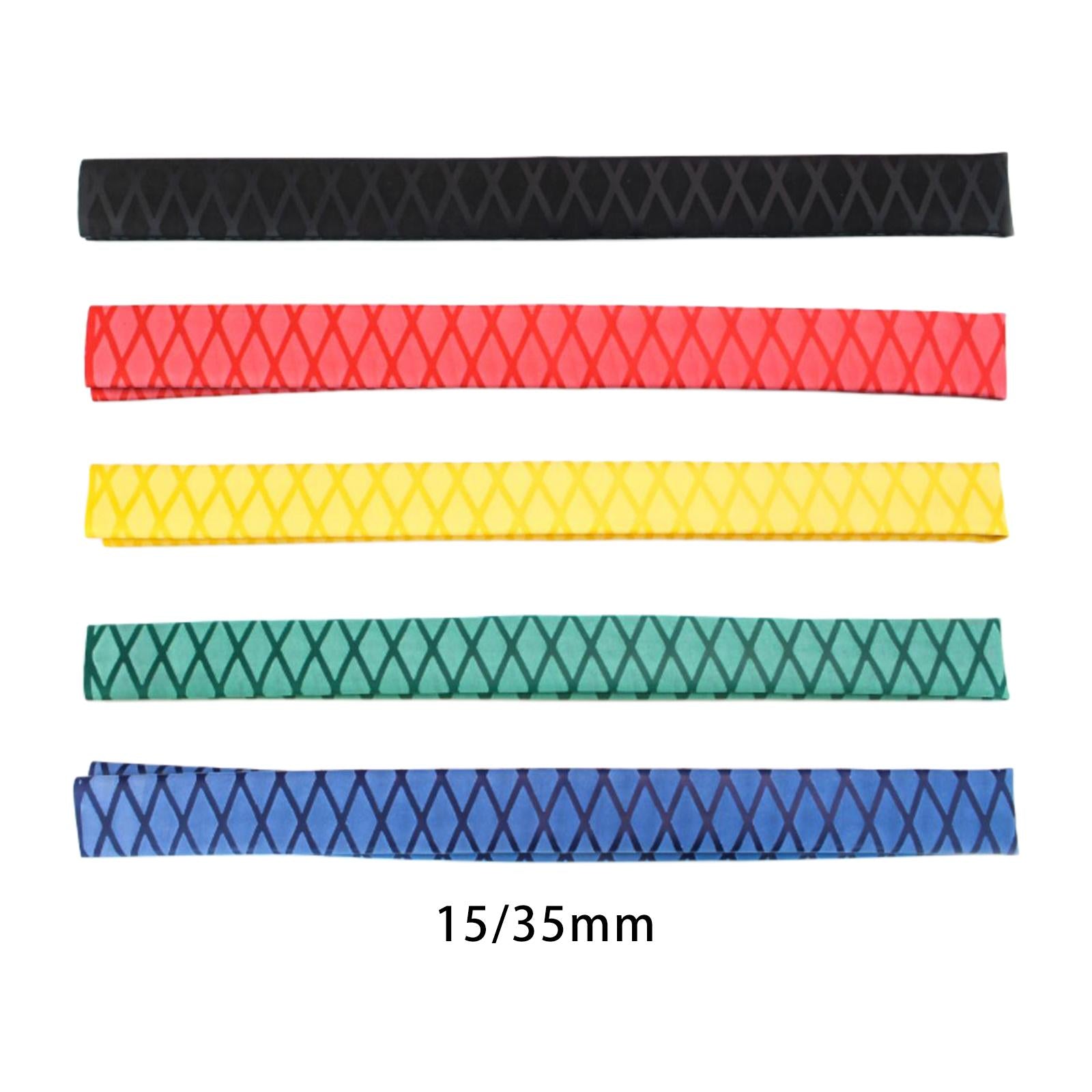 4xHeat Shrink Rod Wrap 3:1 Electrical Insulation Non-Slip 15mm 35mm Diameter Black 15mm