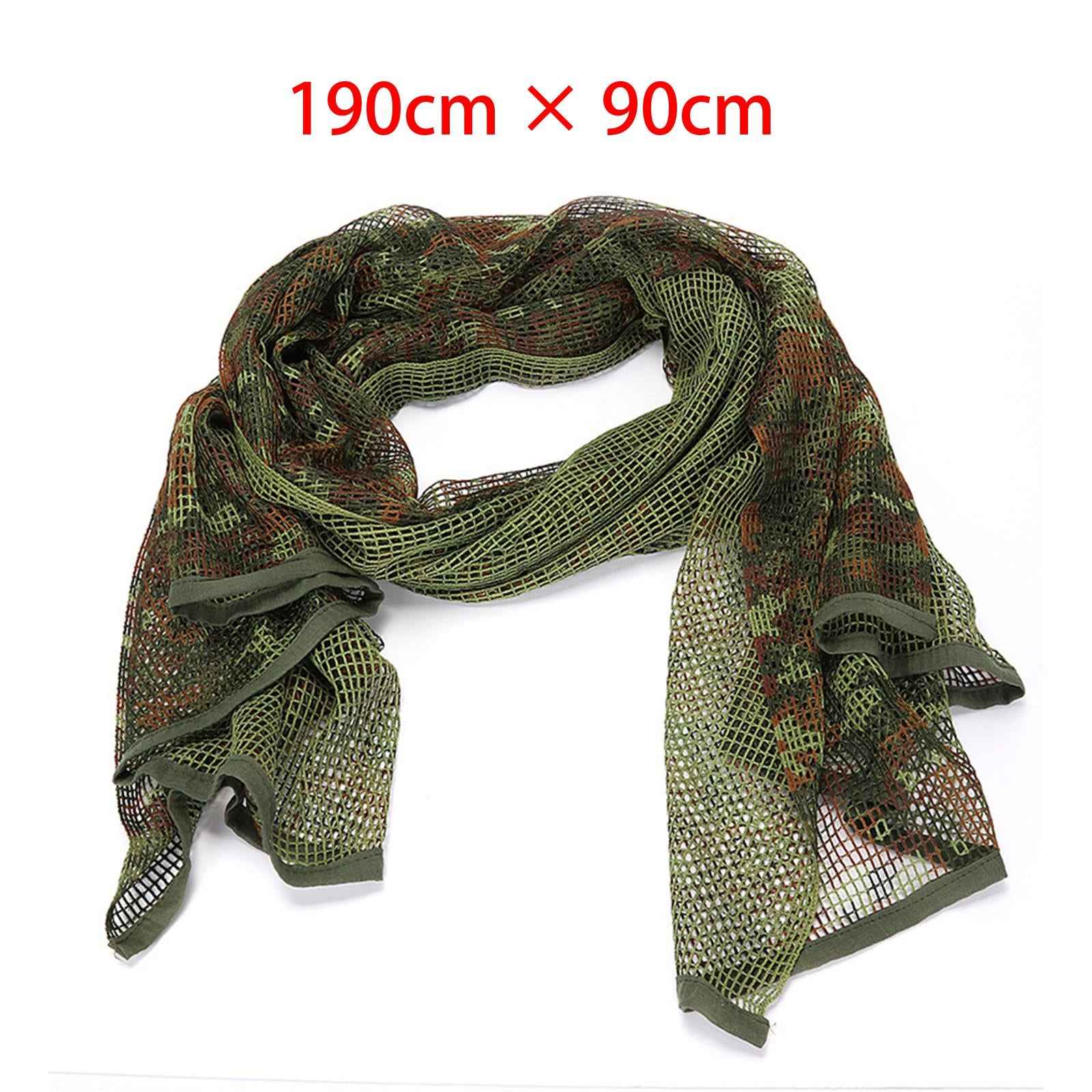 Camouflage Scarf Bandana Head Wrap for Outdoor Activities Cycling Hunting Green
