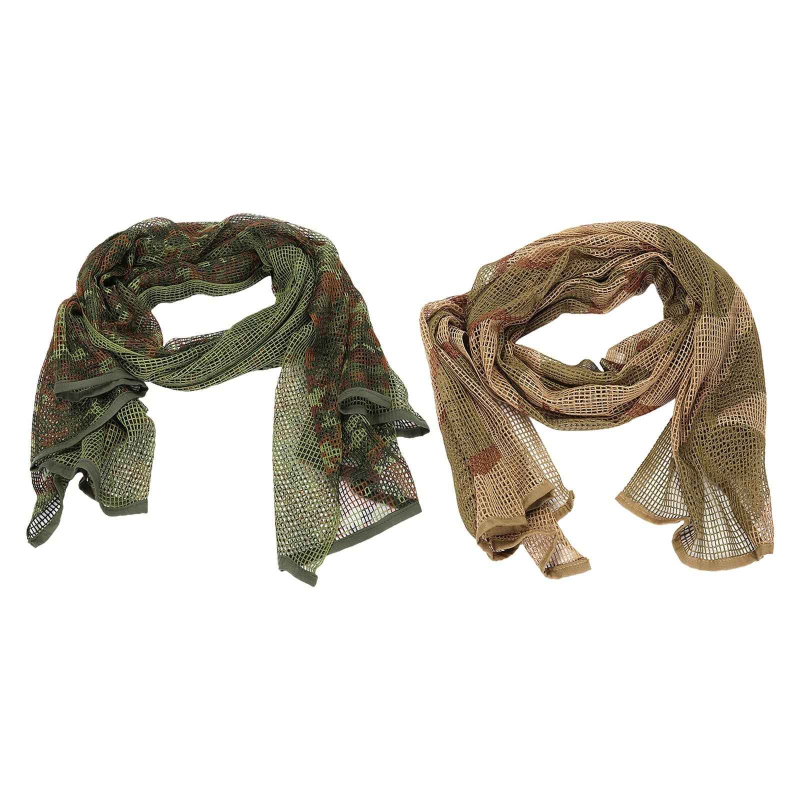 Camouflage Scarf Bandana Head Wrap for Outdoor Activities Cycling Hunting Green