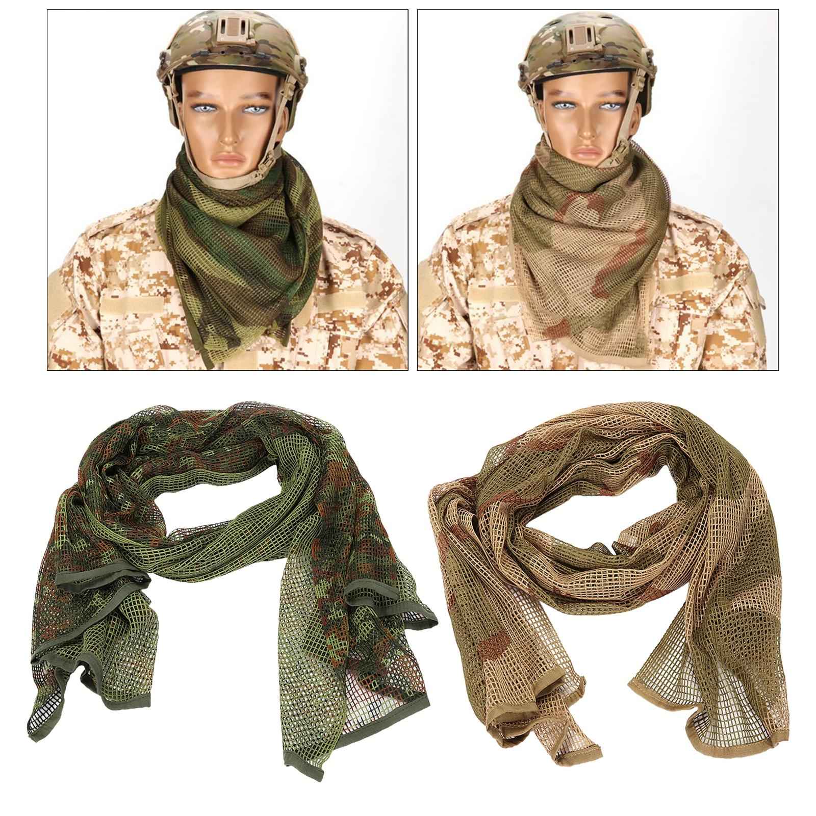 Camouflage Scarf Bandana Head Wrap for Outdoor Activities Cycling Hunting Green