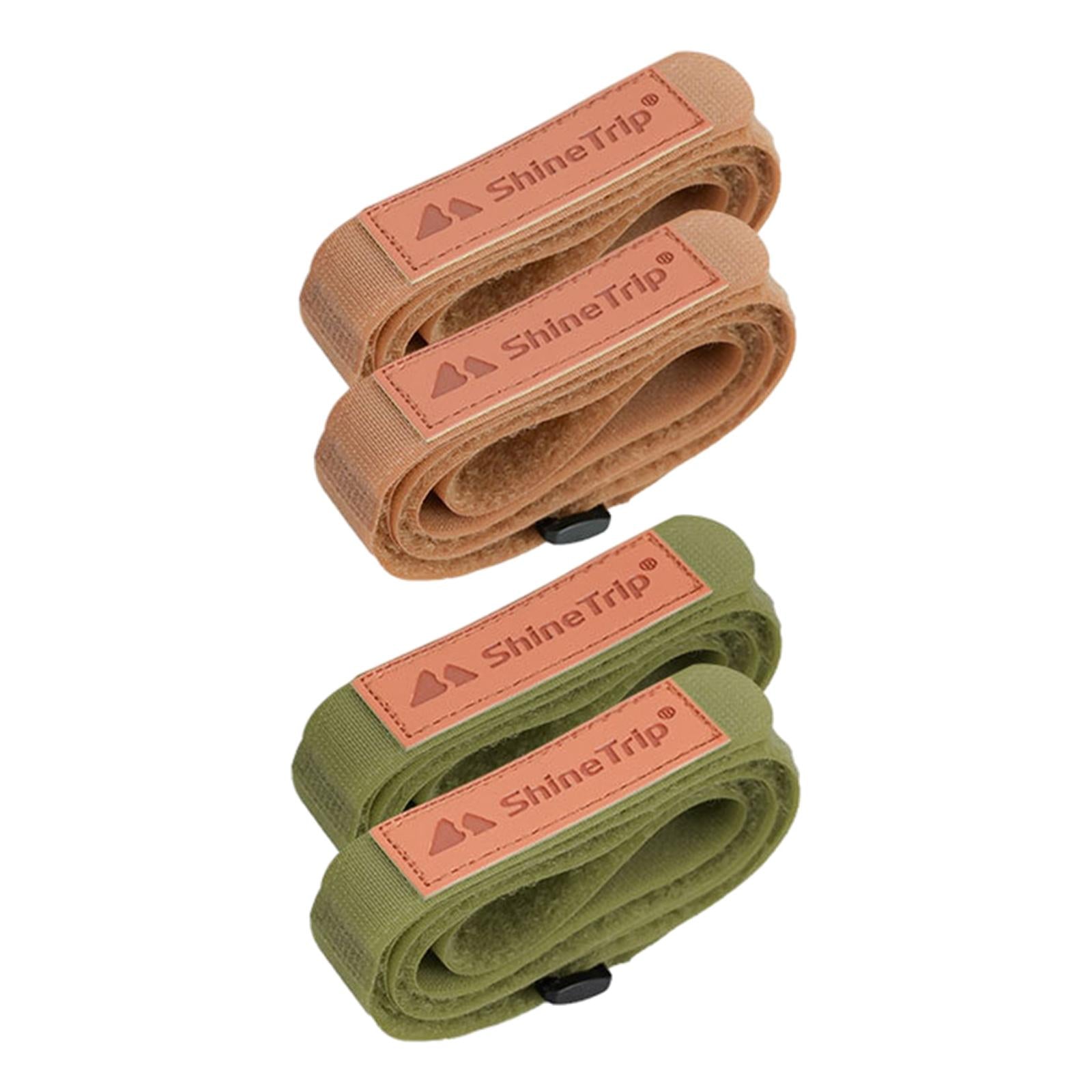 4x2x Luggage Strap Suitcase Accessories for Travel Hiking Tent Awning Storage khaki