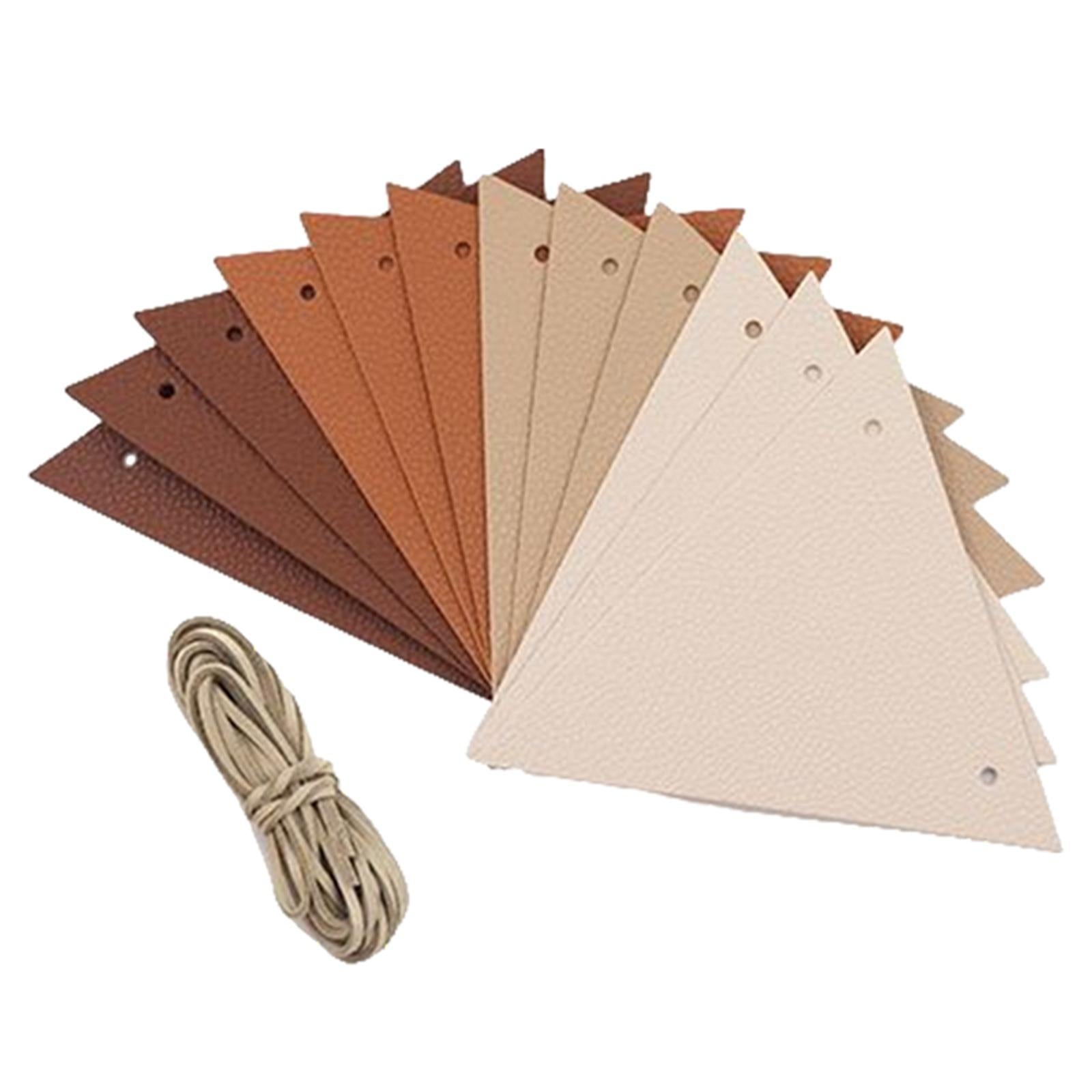 12Pcs Pennant Banner Triangle Flags DIYBunting for Indoor Party Anniversary Brown