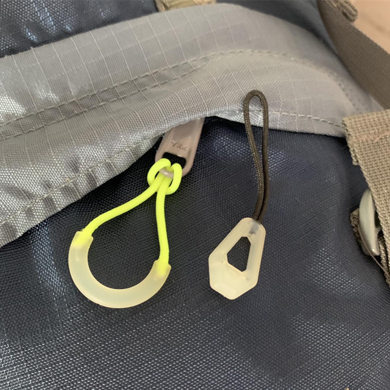 3xLuminous Zipper Pulls Head Zip Pulls for Traveling Cases Handbag Rucksack Yellow