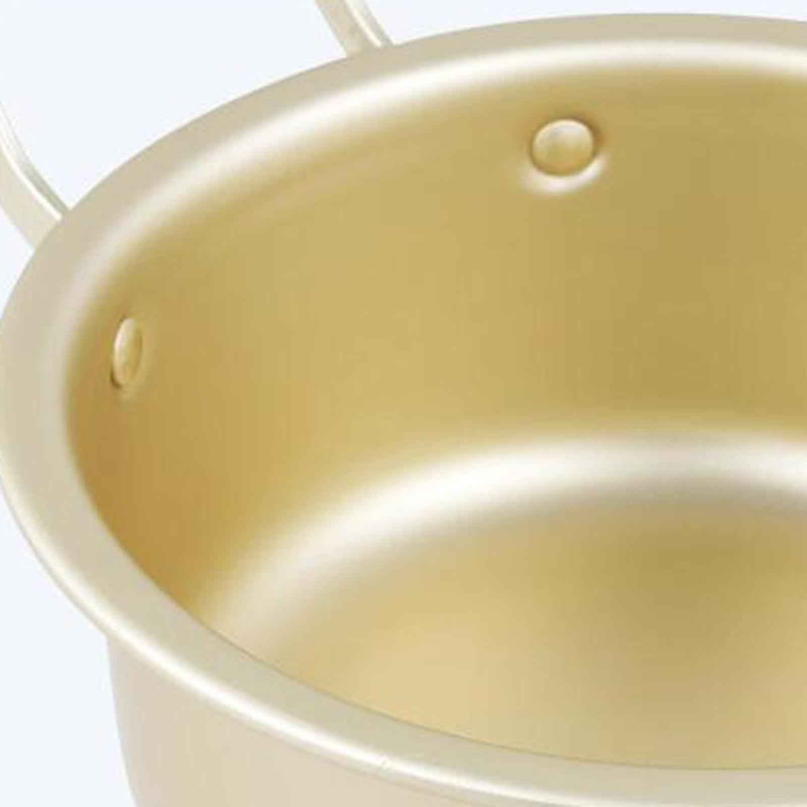 Korean Ramen Noodles Pot Stockpot Double Handle Aluminum Kitchen Cookware 18cm