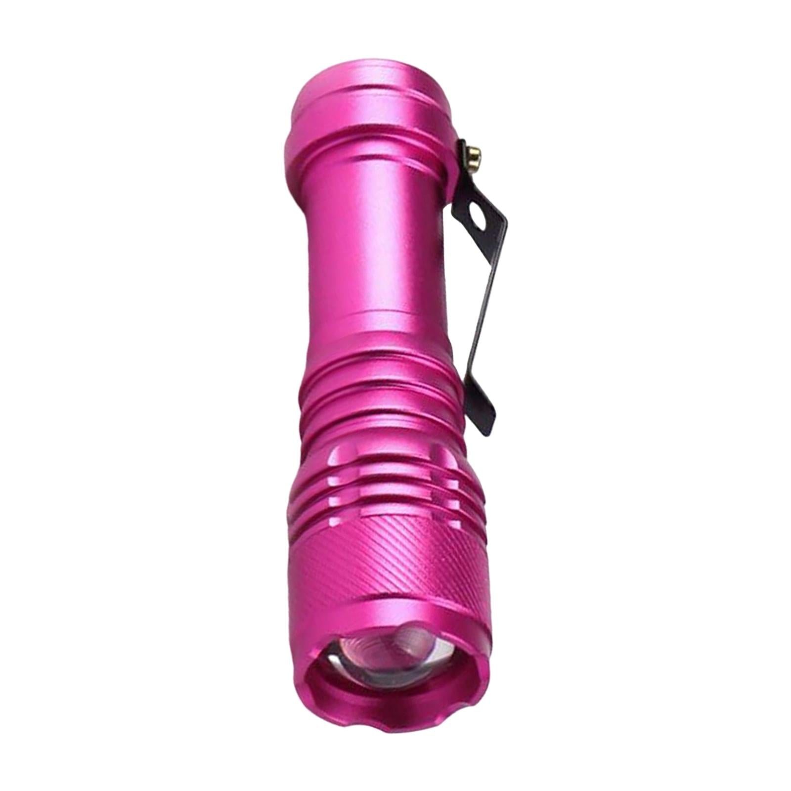 3xBattery Operated Light Torch Compact Pocket Handheld Flashlight Rose Red