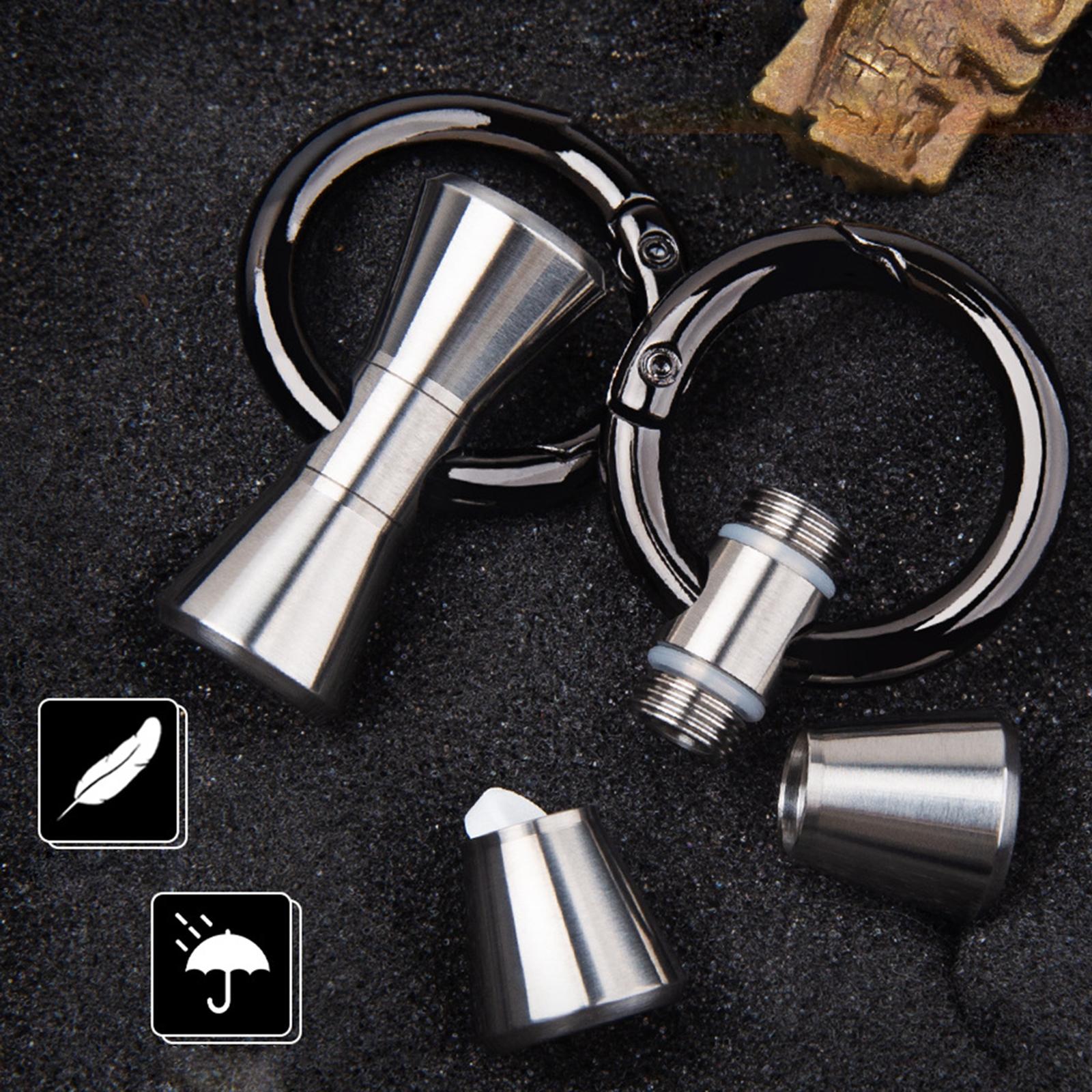 2 in 1 Mini Survival Container Titanium for Urgent Emergency Sports