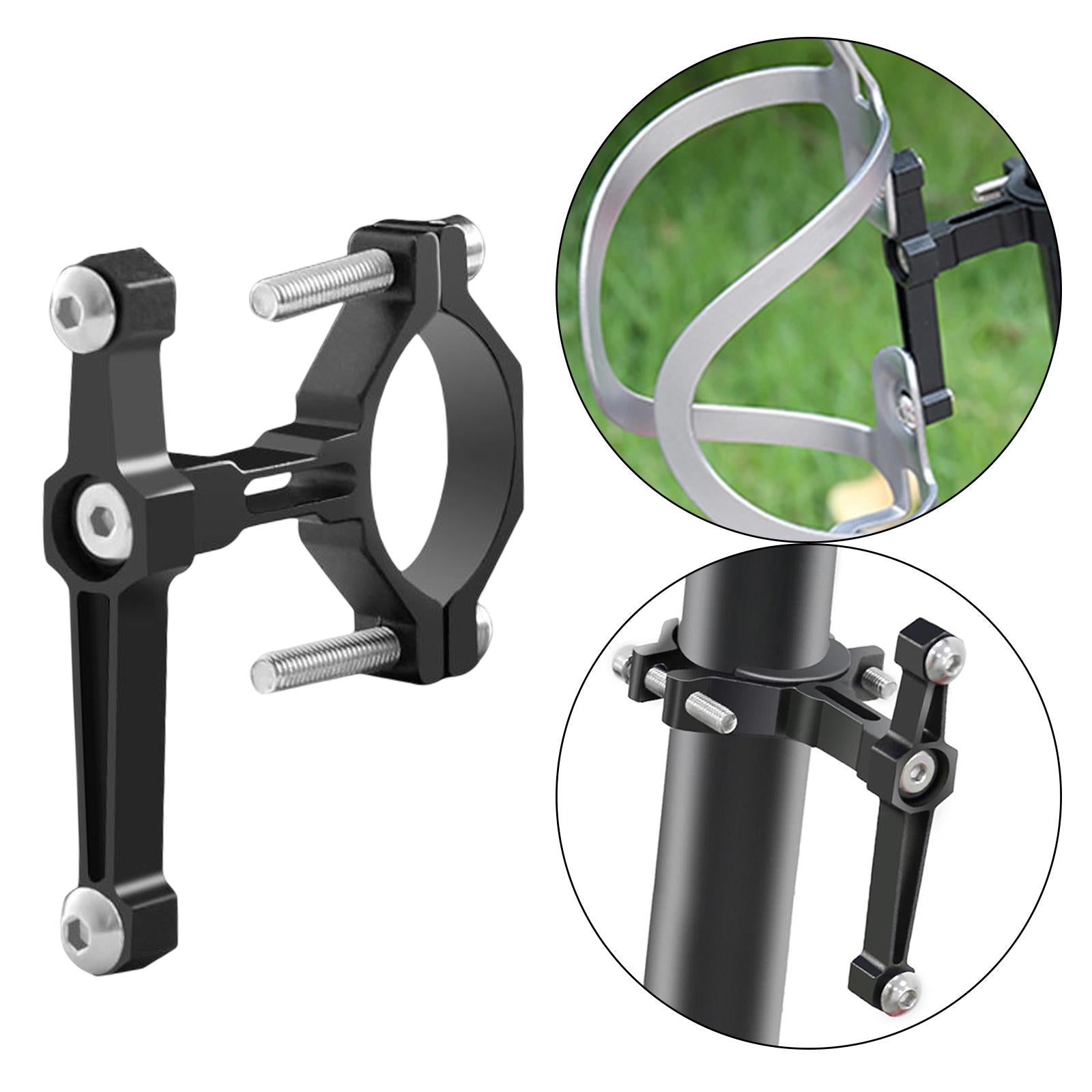 2xBicycle Water Bottle Cage Holder Bike Kettle Rack for Mountain Bikes Black