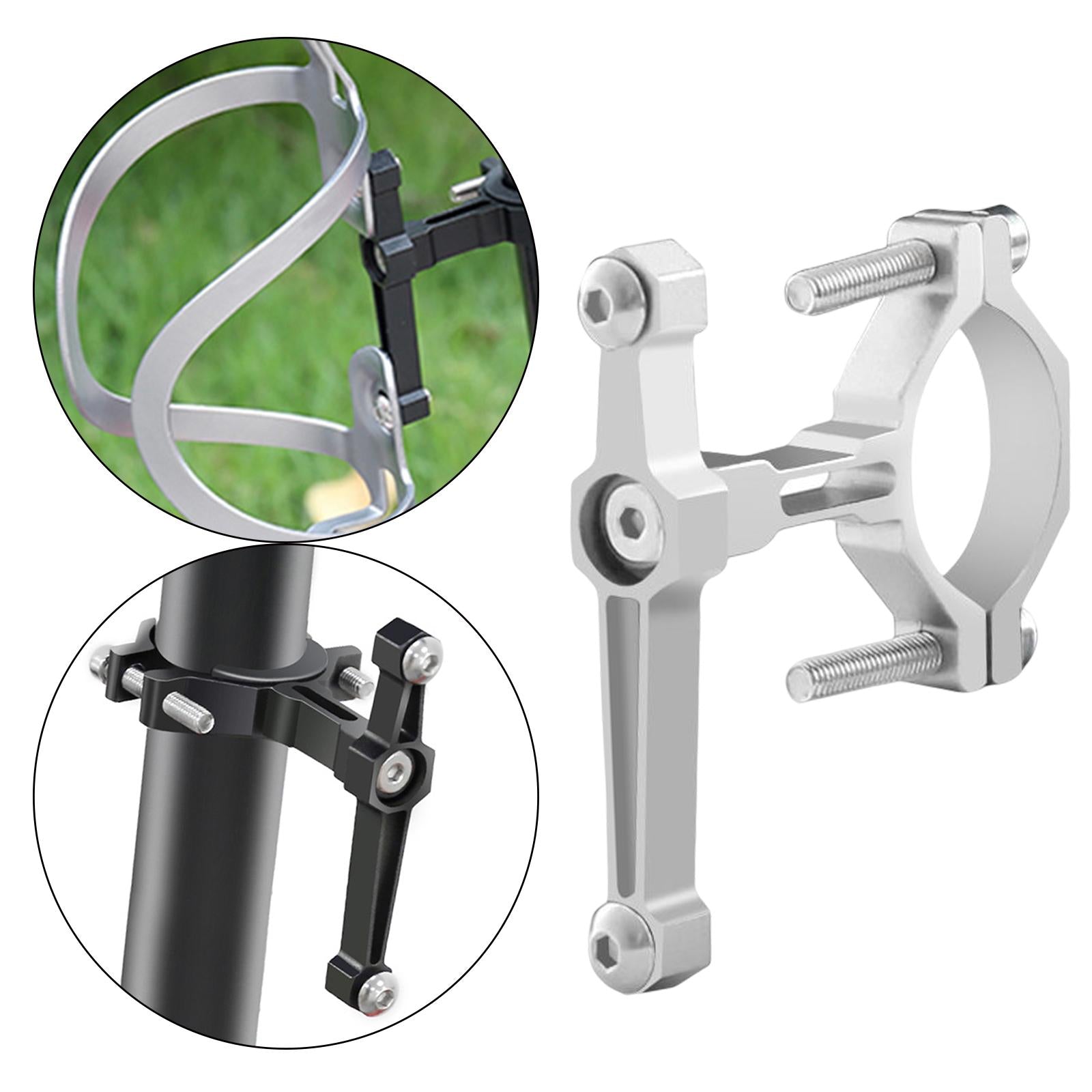 2xBicycle Water Bottle Cage Holder Bike Kettle Rack for Mountain Bikes Silver